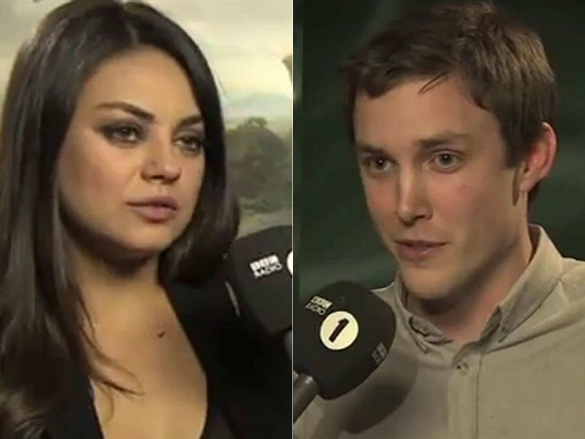 Mila Kunis and Radio 1's Chris Stark