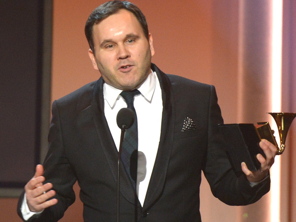 Matt Redman accepts his Grammy for Best Gospel/Contemporary Christian Music Performance