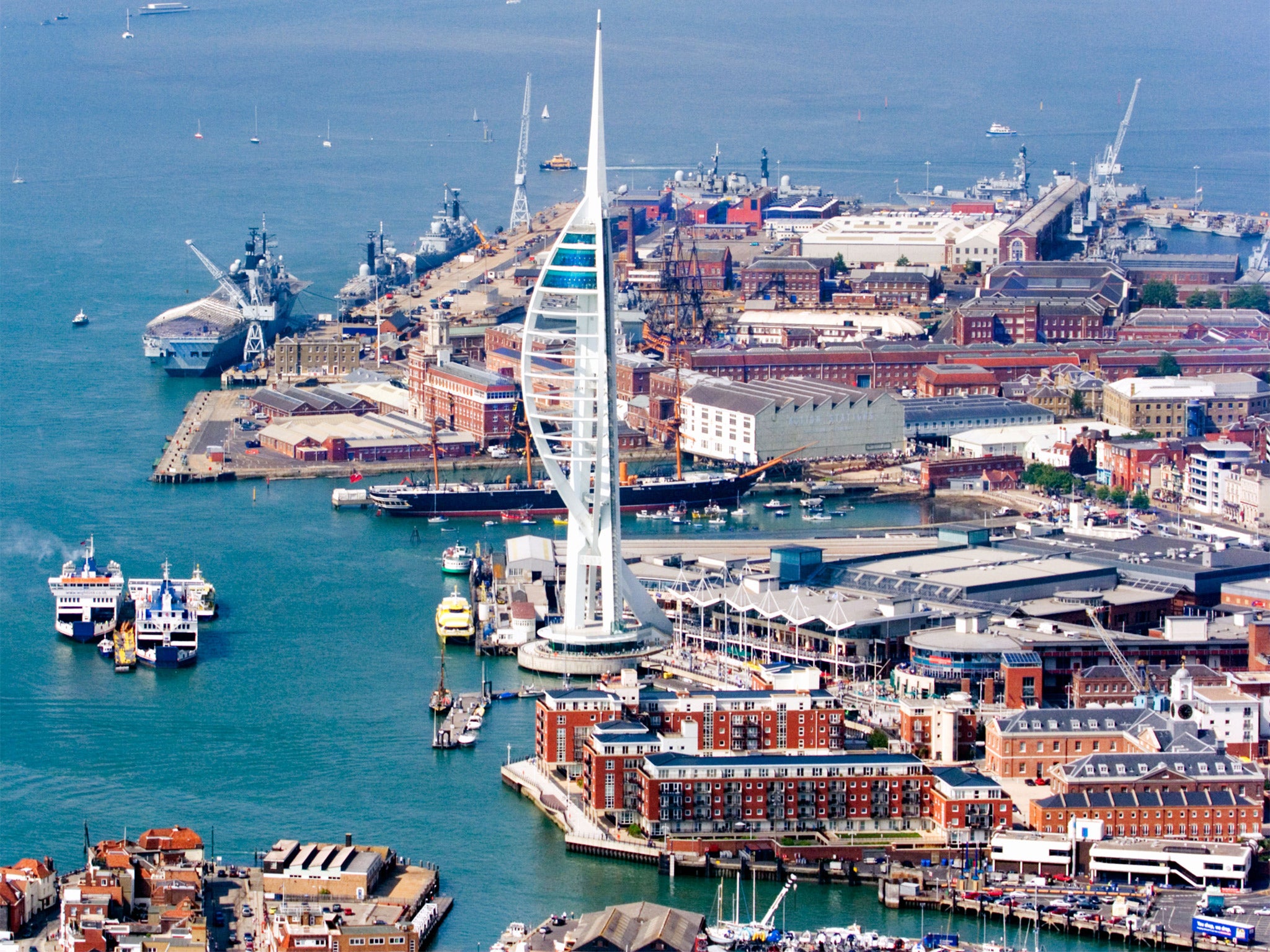 Portsmouth and Southampton: Enter Portsmouth by ferry, by train or by automobile and the first thing that catches the eye is known to locals as the burj-al-Portsmouth. The Spinnaker Tower is supposed to look like a sail, not like a very light version of Dubai’s very famous Burj-al-Arab hotel. But it does boast views right out over the Isle of Wight. Meanwhile, Southampton is midway through the restoration of Guildhall Square, the centrepiece of an entire Cultural Quarter. Two 'cracking shows' in the pipeline are Sleeping Beauty on Ice and the Blues Brothers.