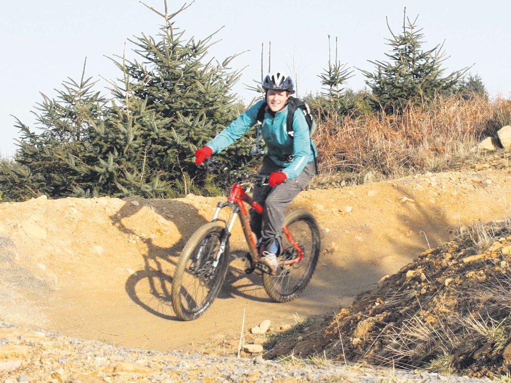 Lucy tests out the Hamsterley Forest bike trails