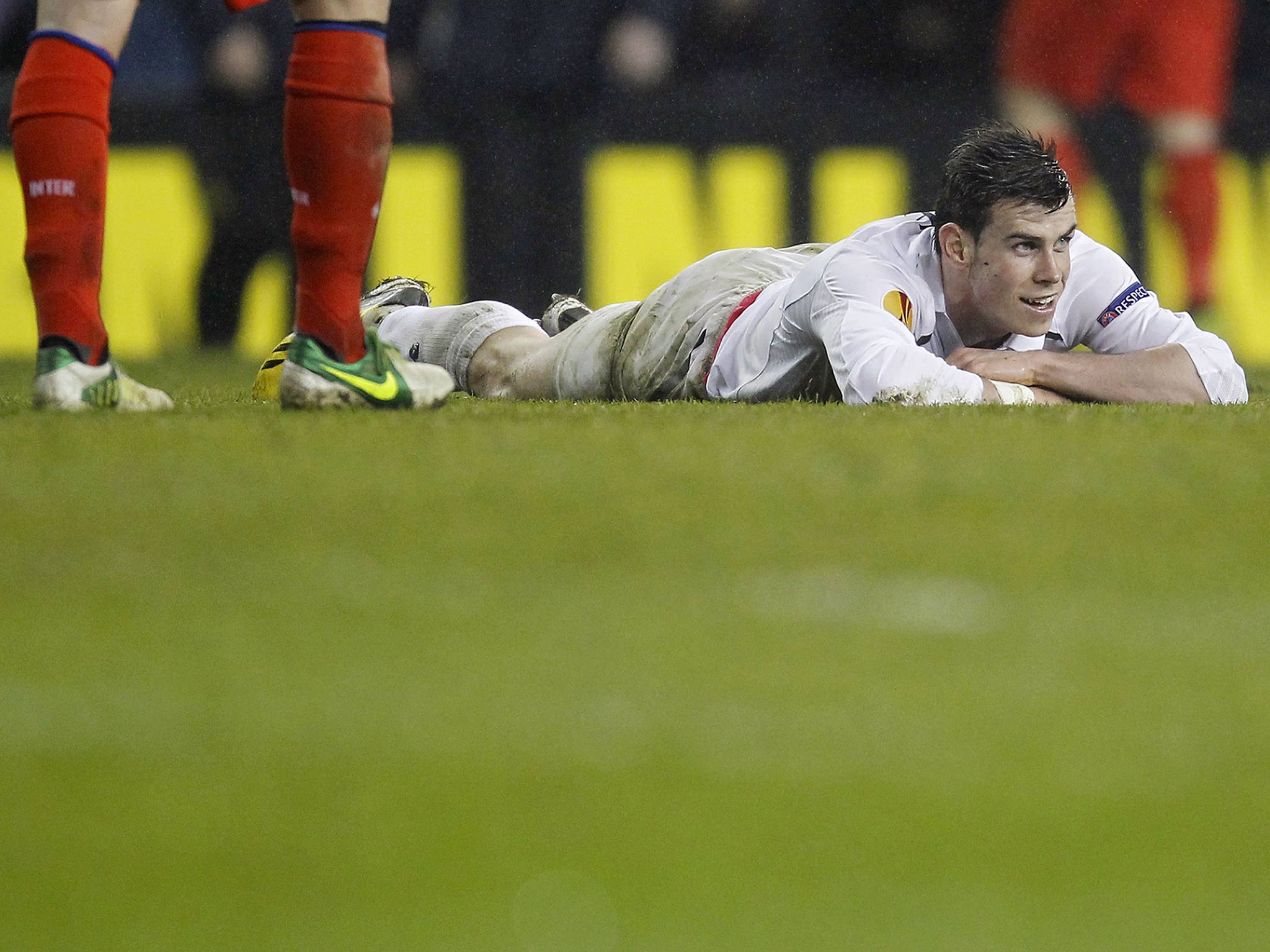 Gareth Bale was booked for diving against Inter Milan