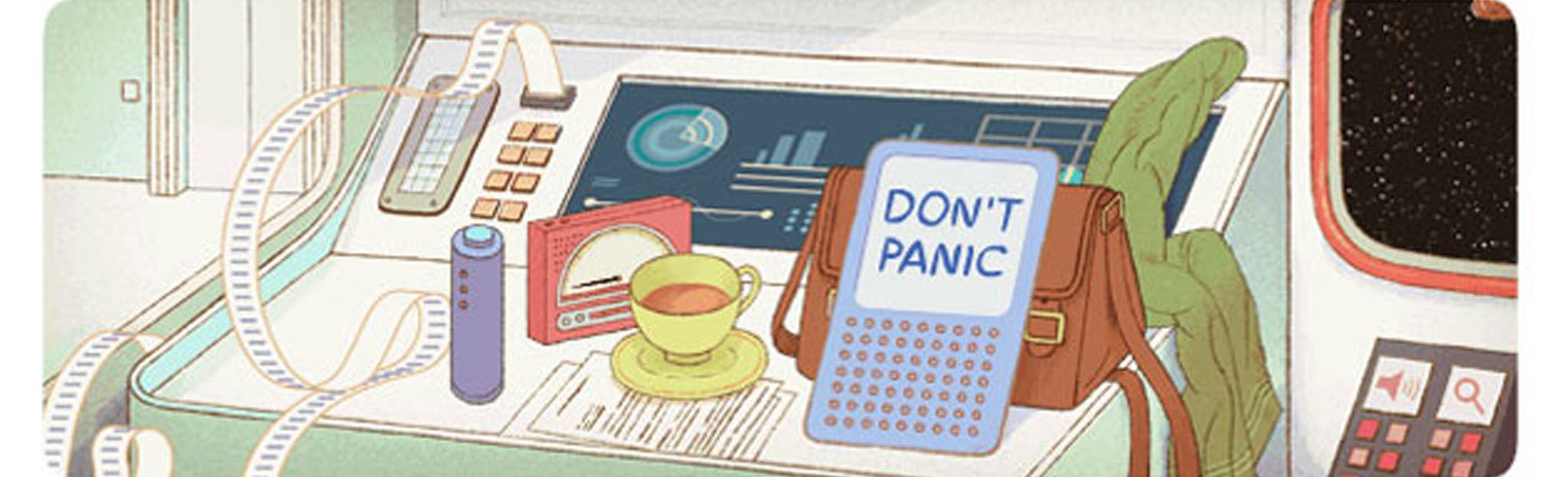 Douglas Adams Google doodle