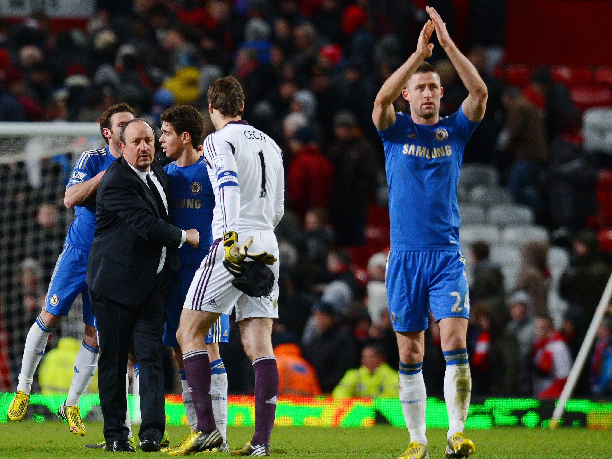 Yesterday Rafa refuses to shake Fergie's hand at the end of the 2-2 FA Cup clash choosing to walk away instead. He blamed Ferguson for not embracing him before the tie as his reason, also claiming that he wanted to celebrate with his players.