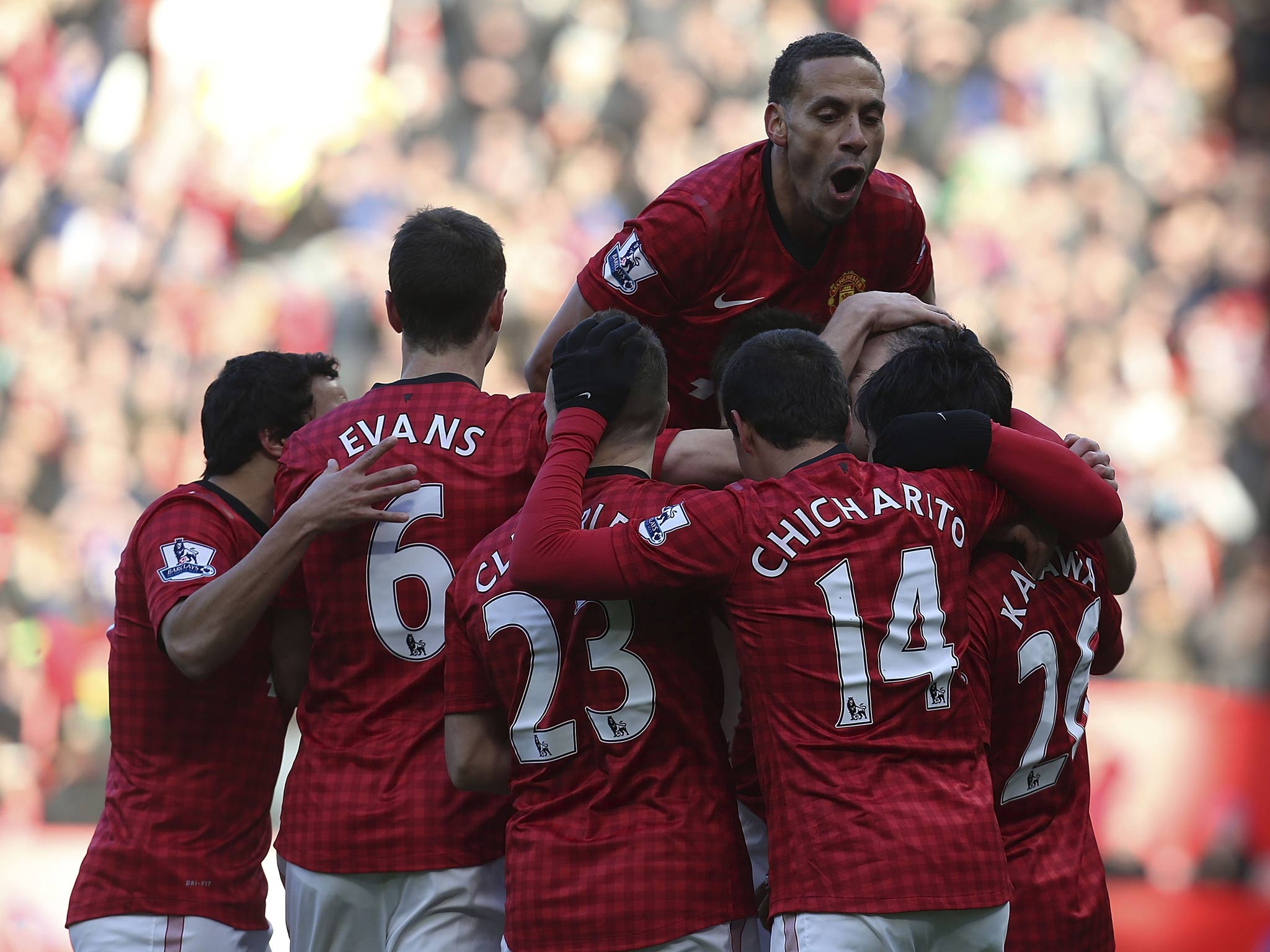 Rio Ferdinand pictured in Manchester United's 2-2 draw with Chelsea