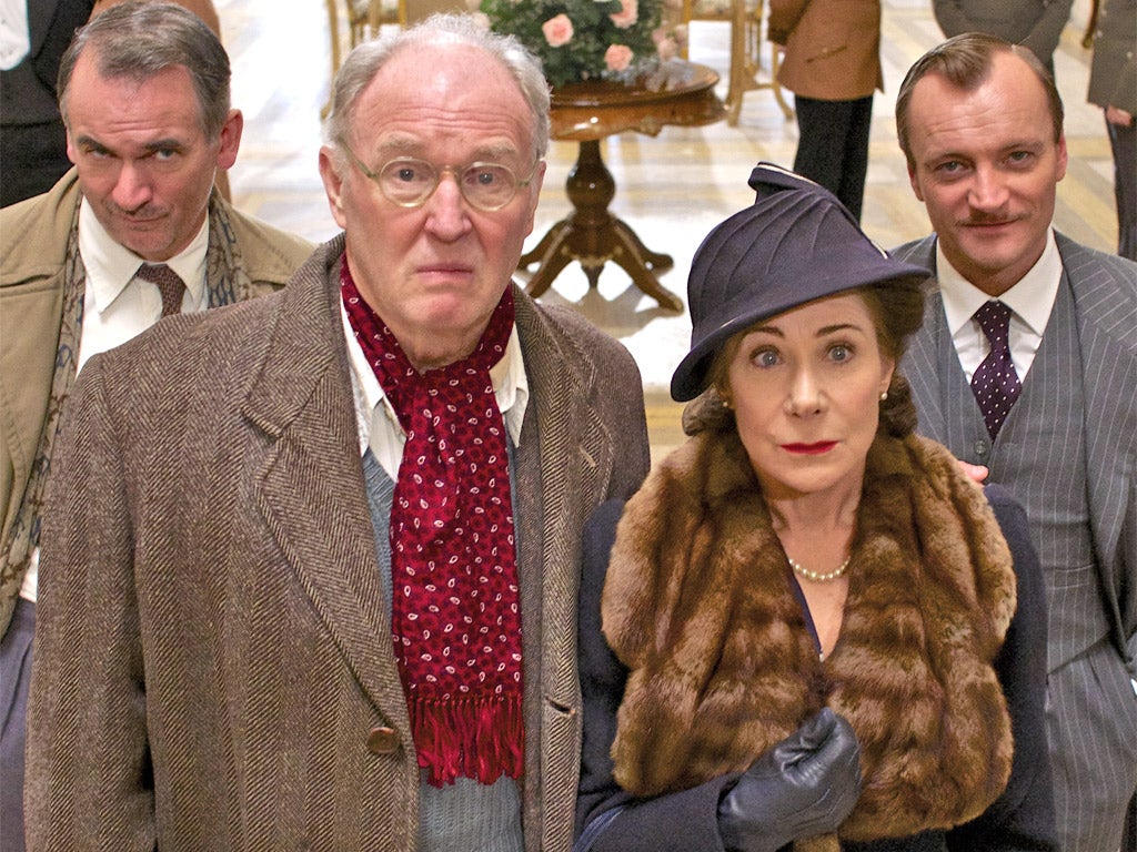 Tim Pigott-Smith plays Wodehouse, left, in the drama
