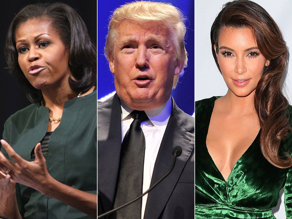 Michelle Obama, Donald Trump and Kim Kardashian are among the victims