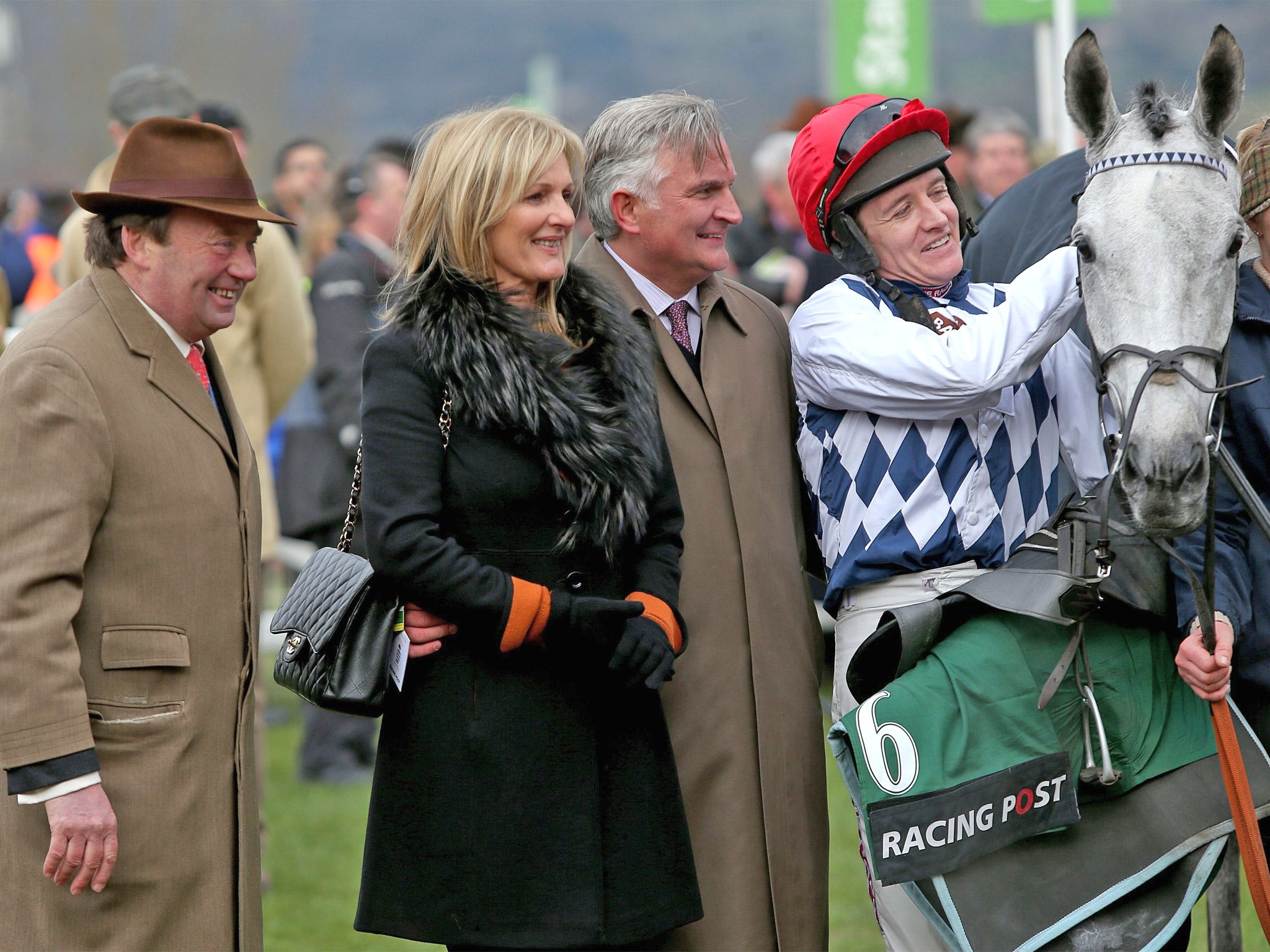 Simonsig, Barry Geraghty and Nicky Henderson (left) at Cheltenham