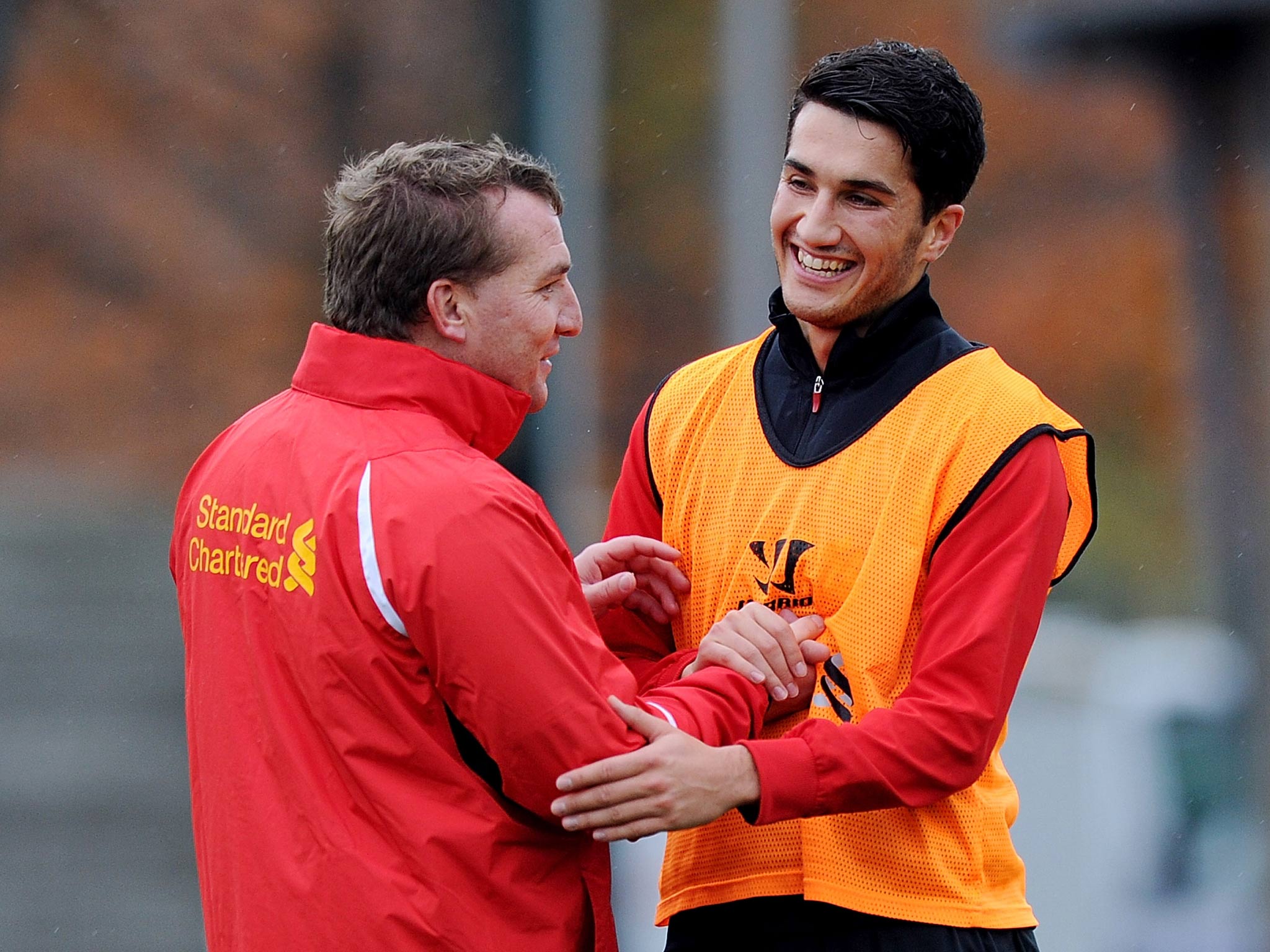 Nuri Sahin with Brendan Rodgers