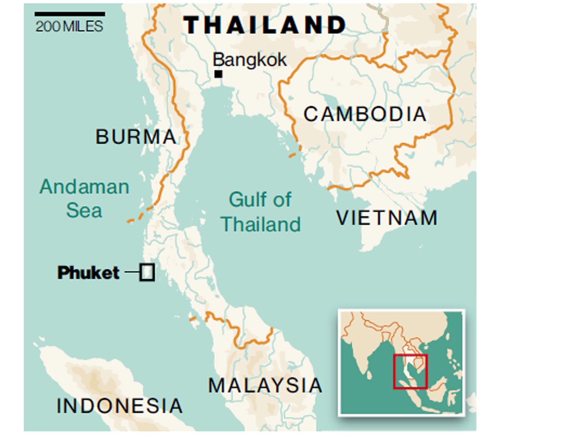 Phuket is an island in the south of Thailand