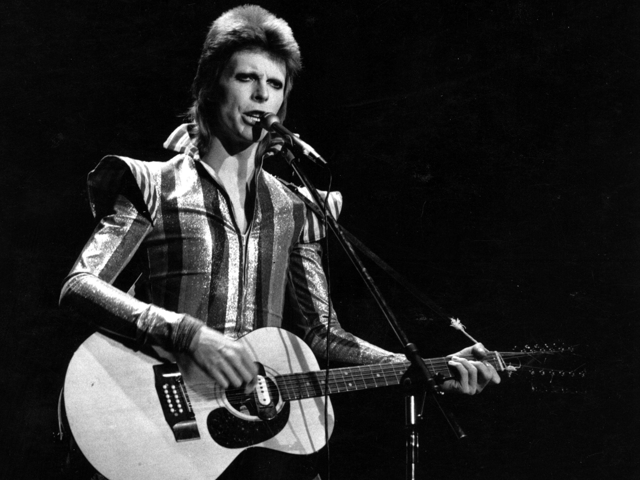 Ziggy plays guitar: Bowie’s last concert as the starman, in 1973 (Express/Getty)