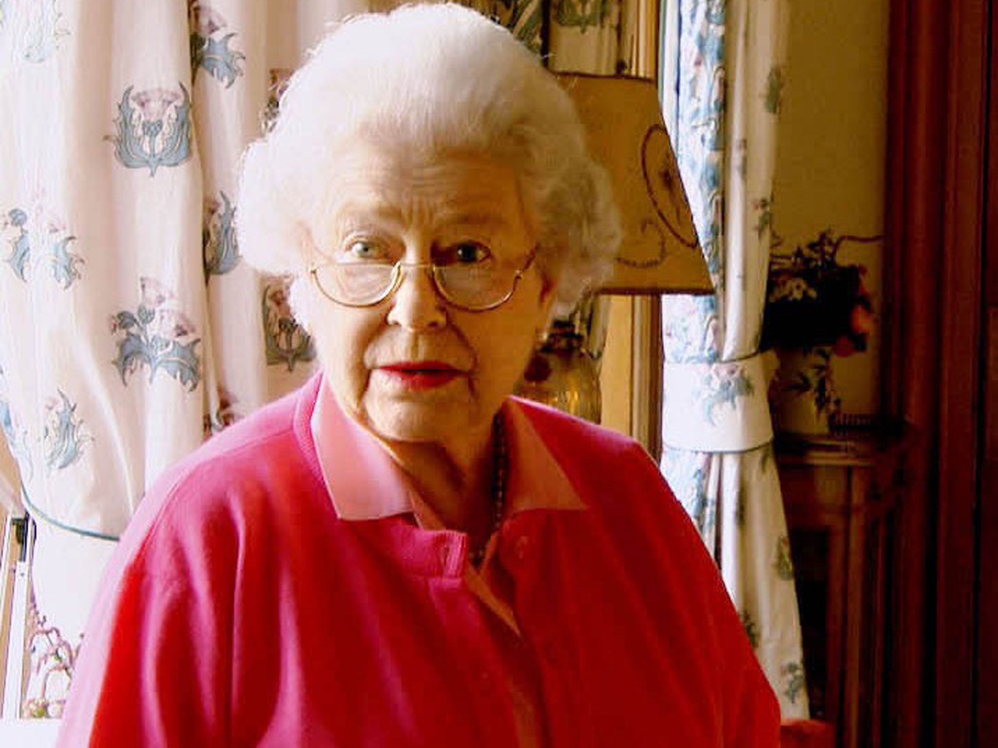 The Queen in her private sitting room in Balmoral