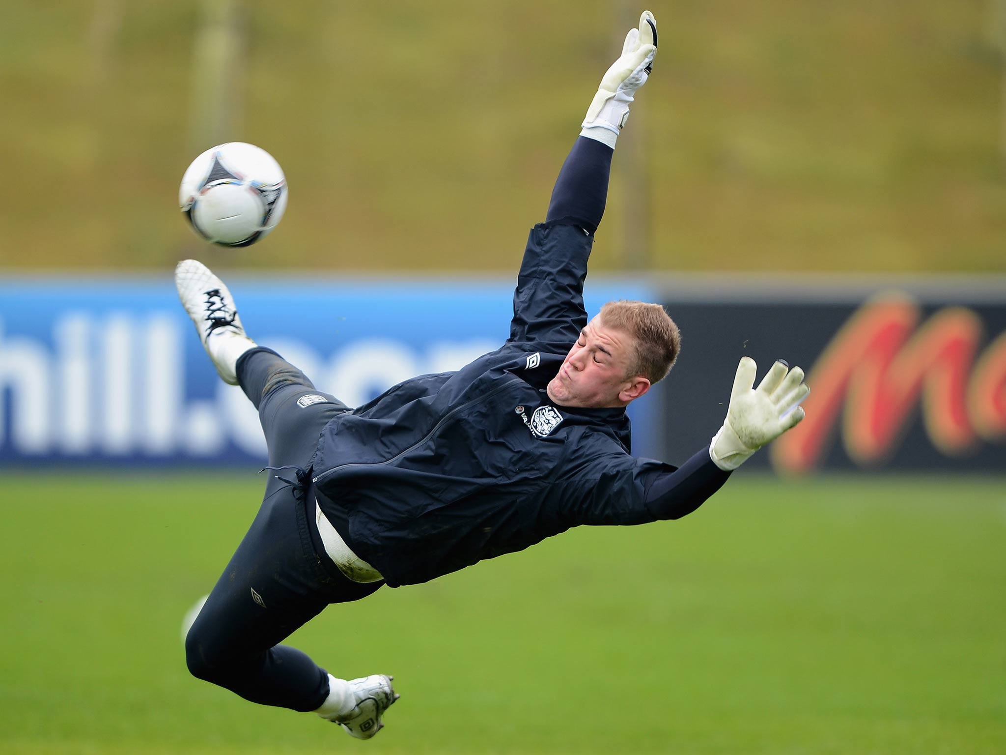 Joe Hart in training with England