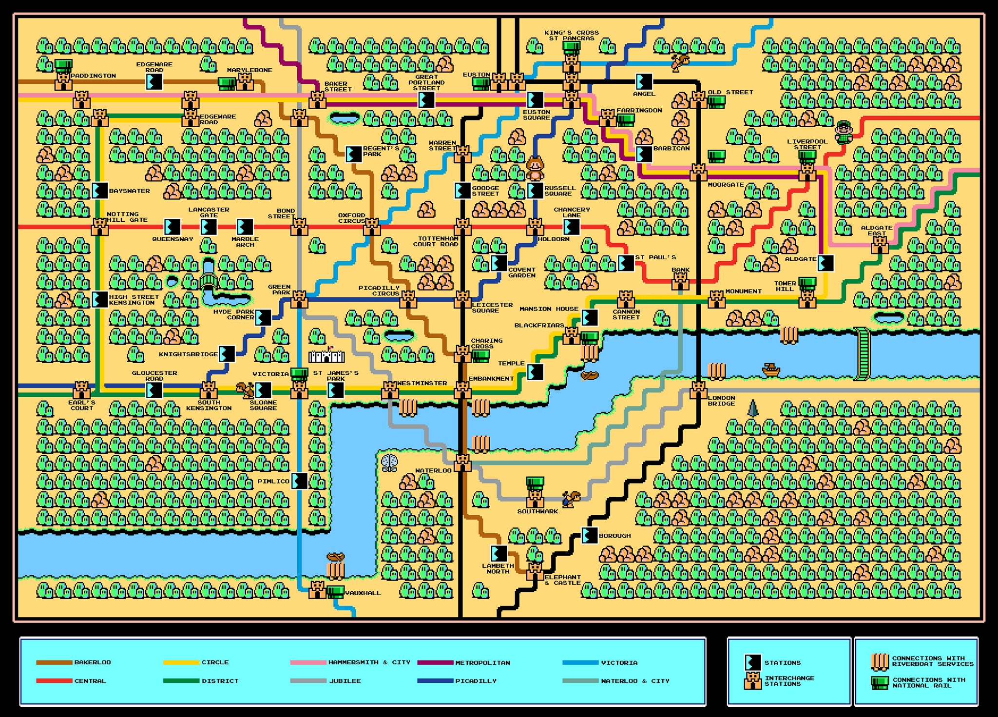 The re-worked Tube map posted on Reddit