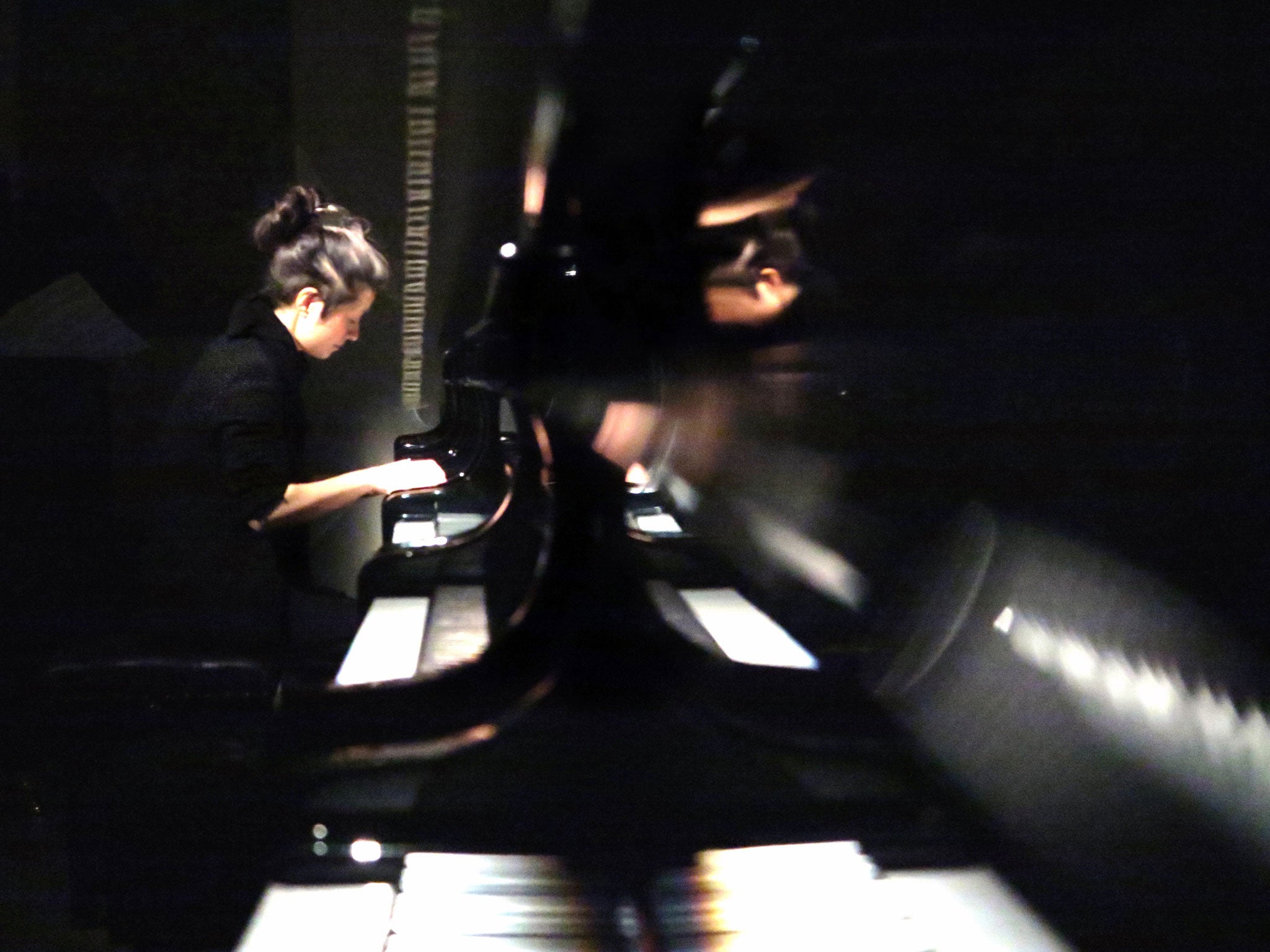 That was close: Cassie Yukawa plays Bach at arm’s length from the audience