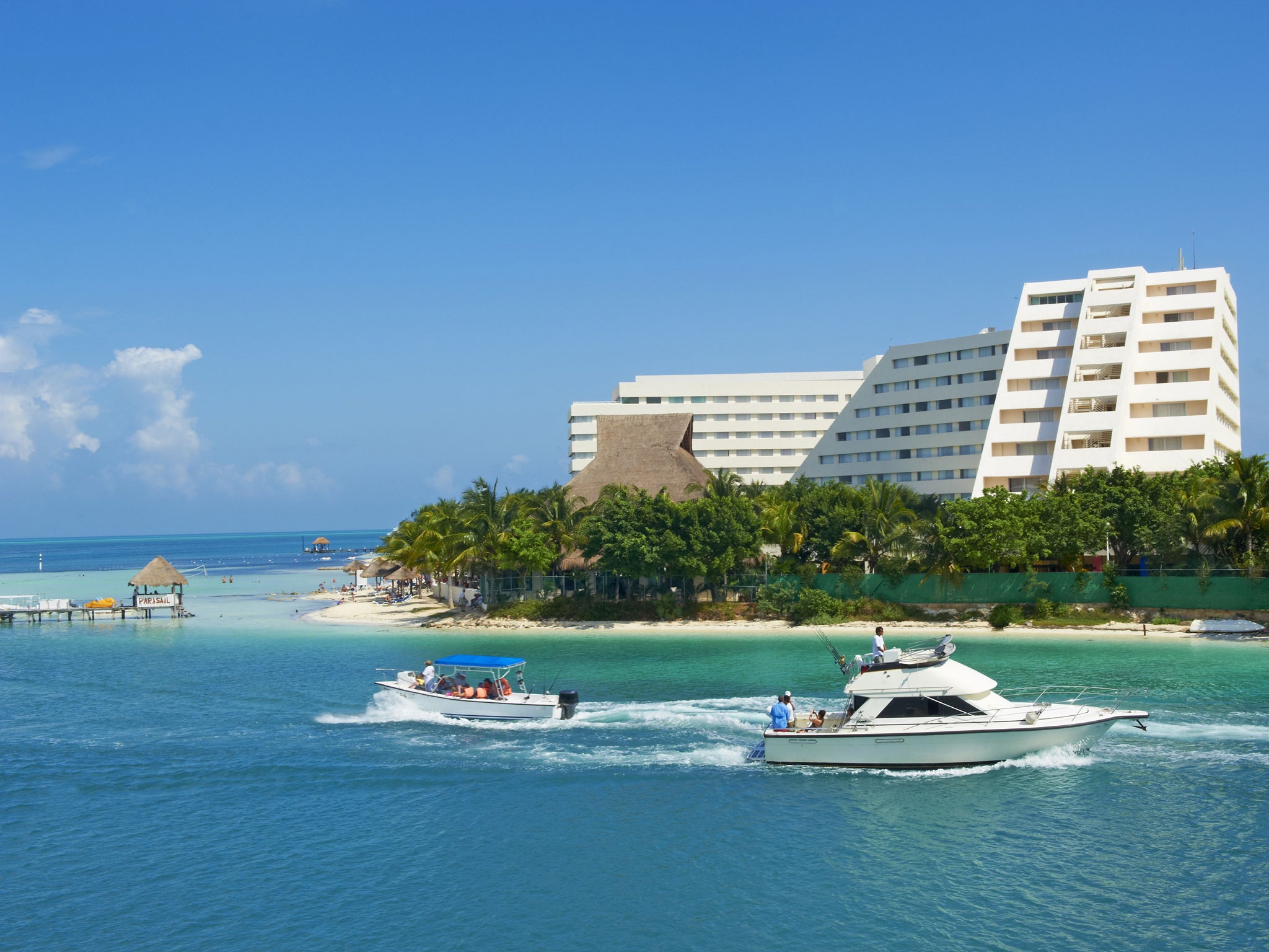 Take comfort in the bath-warm waters of the Caribbean Sea off the coast of Mexico