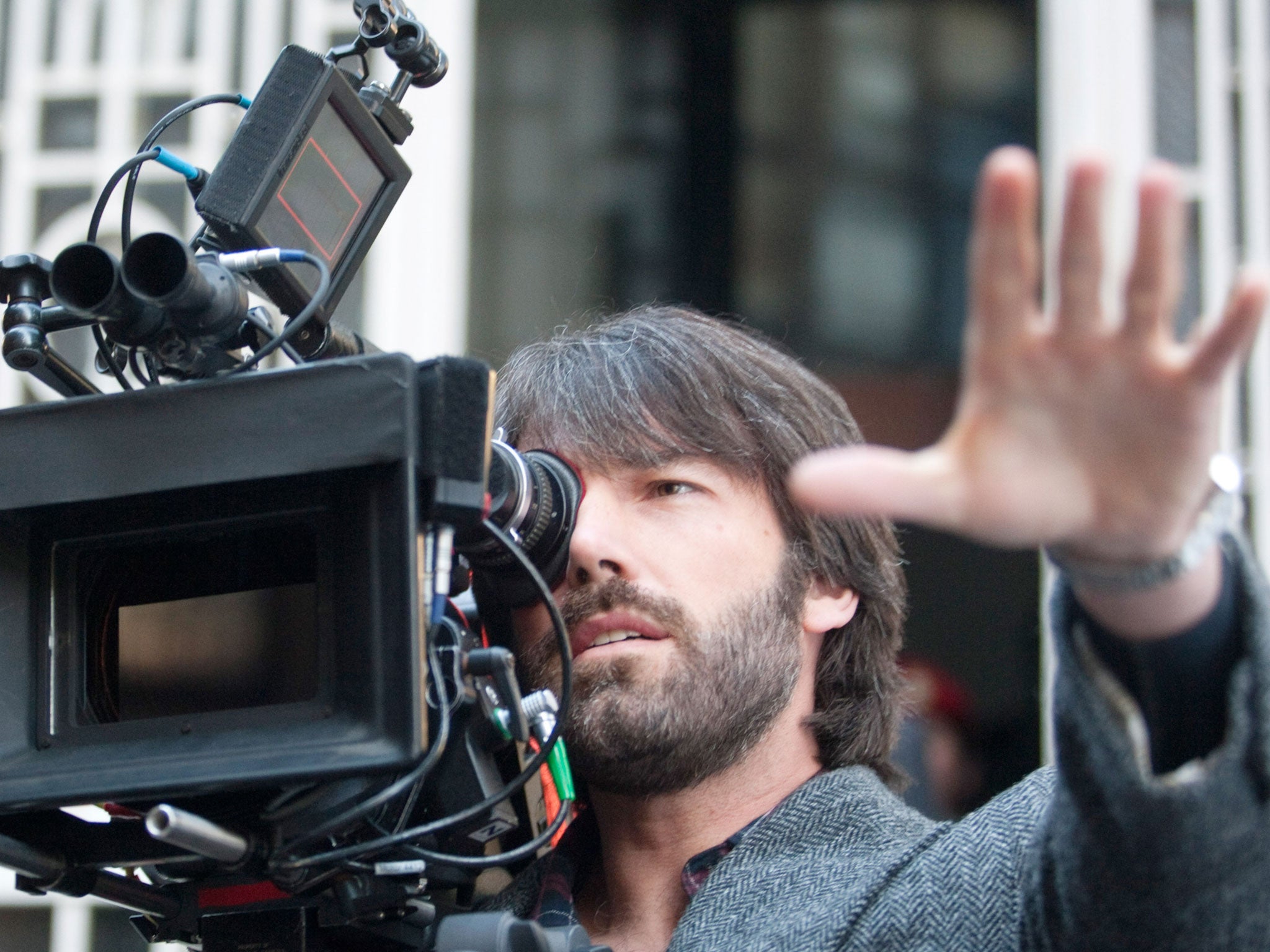 Ben Affleck behind the camera on the Argo set