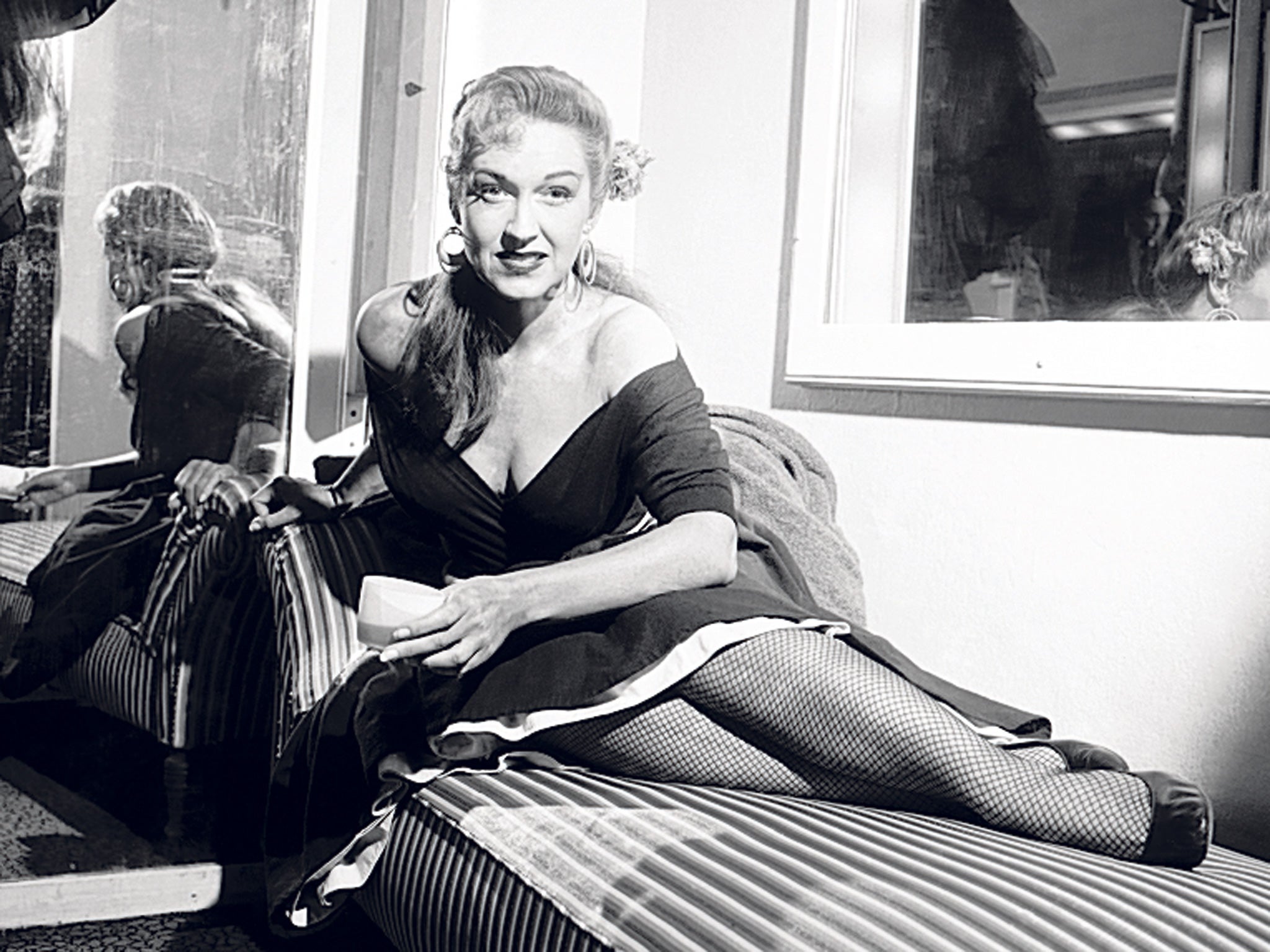 Stevens in her Met dressing-room before singing in 'Carmen' in 1954