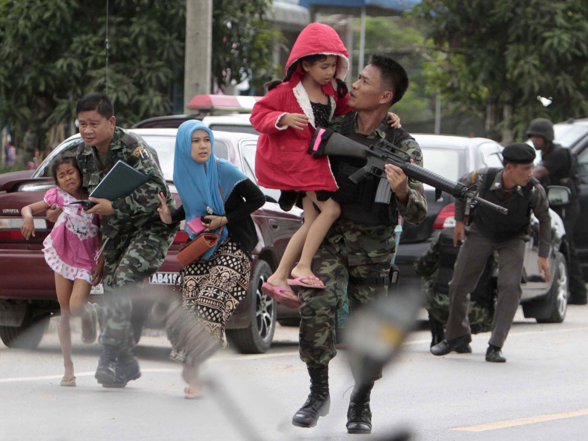 Thai soldiers in Pattani in 2011