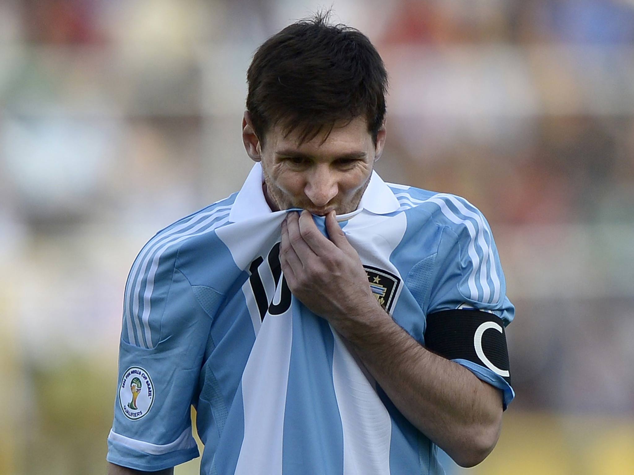 Lionel Messi pictured during the match with Bolivia