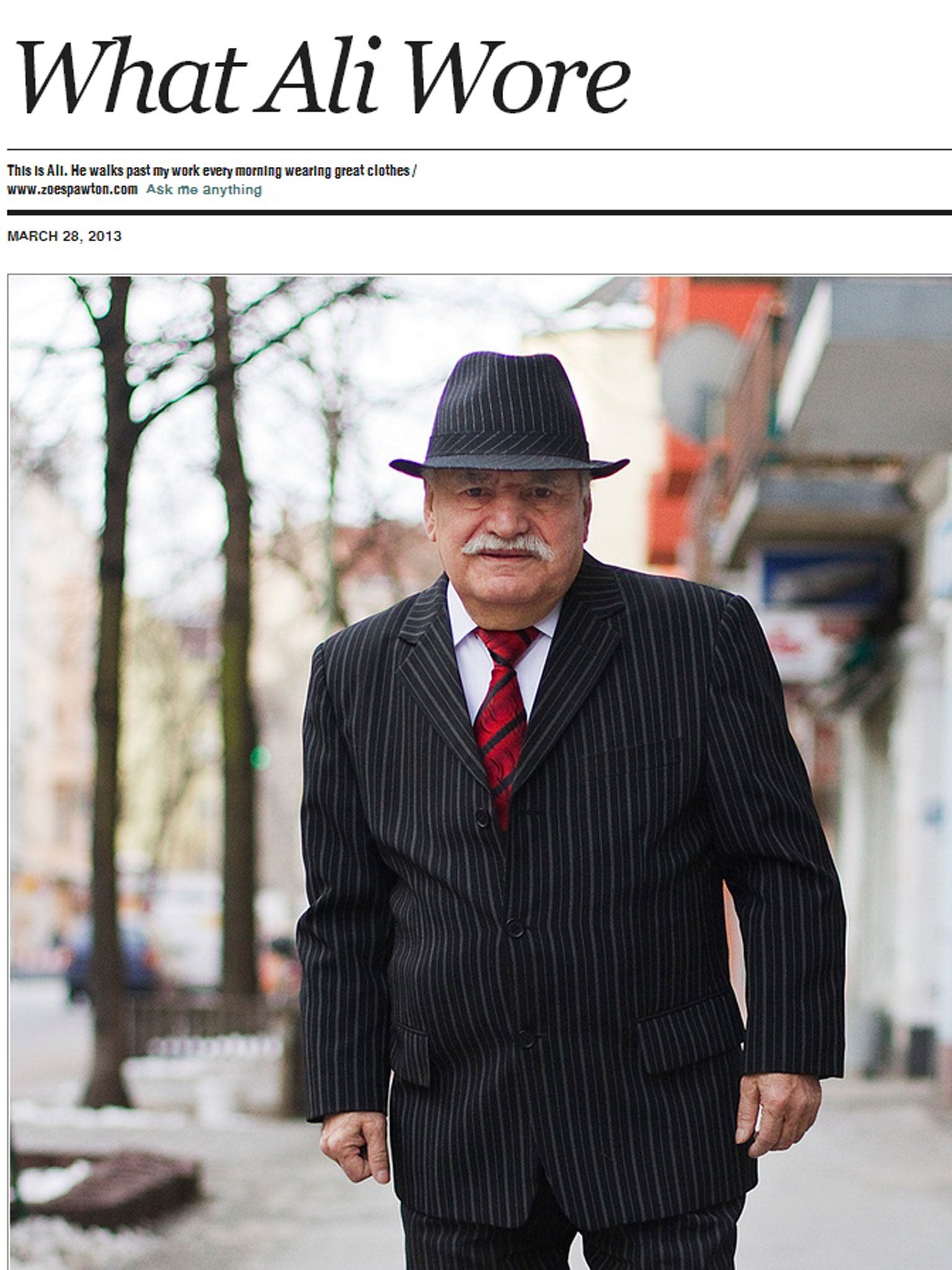 Screenshot of What Ali Wore tumblr