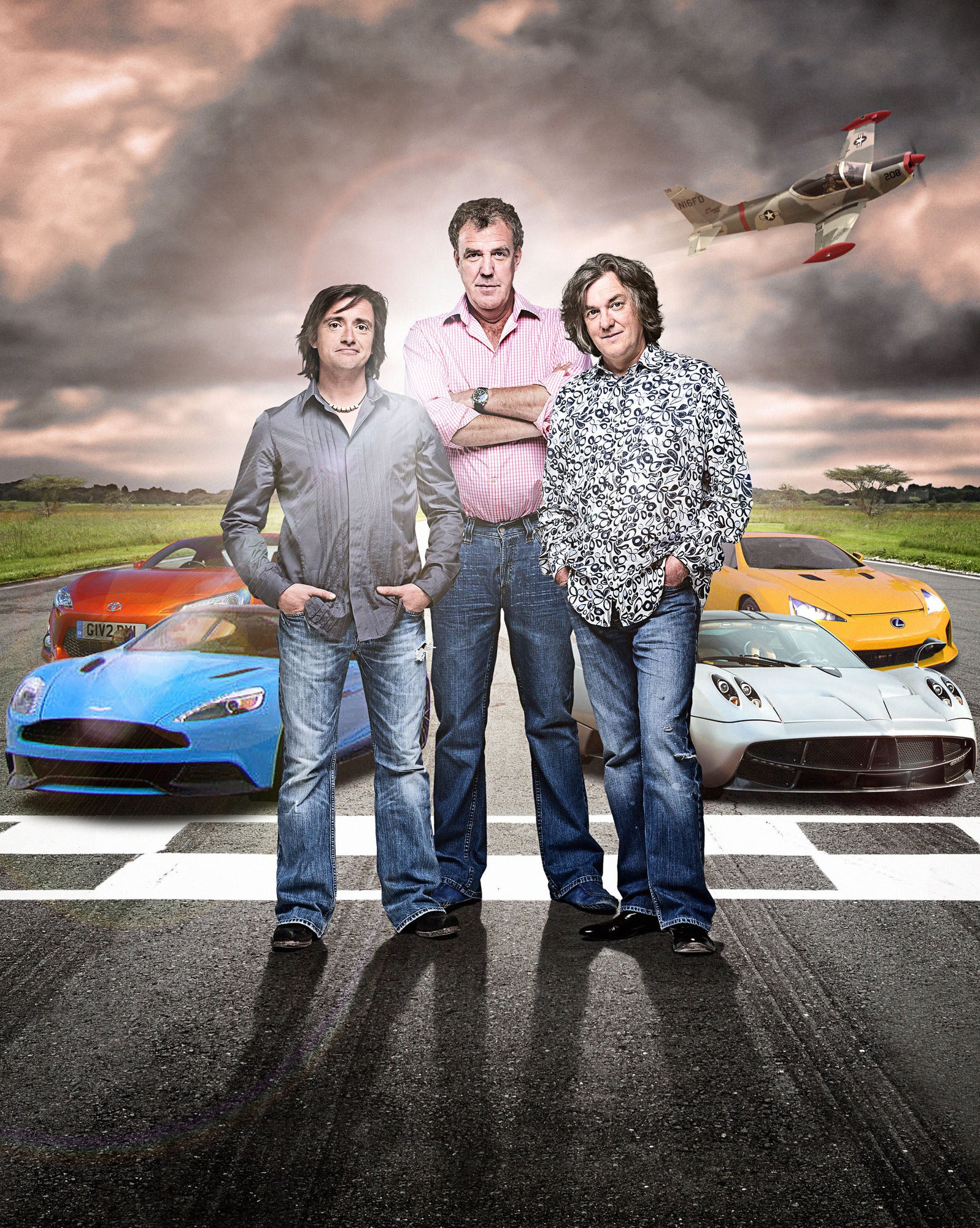 Top Gear presenters Richard Hammond, Jeremy Clarkson, James May