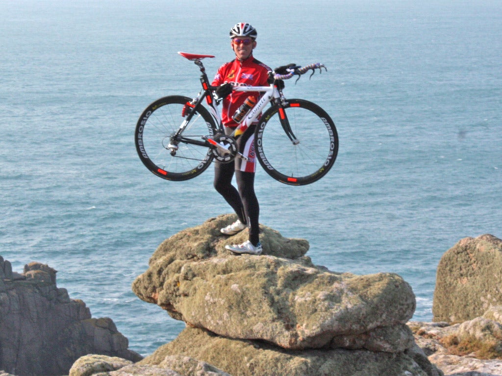 Chris Hopkinson begins his journey at Land’s End