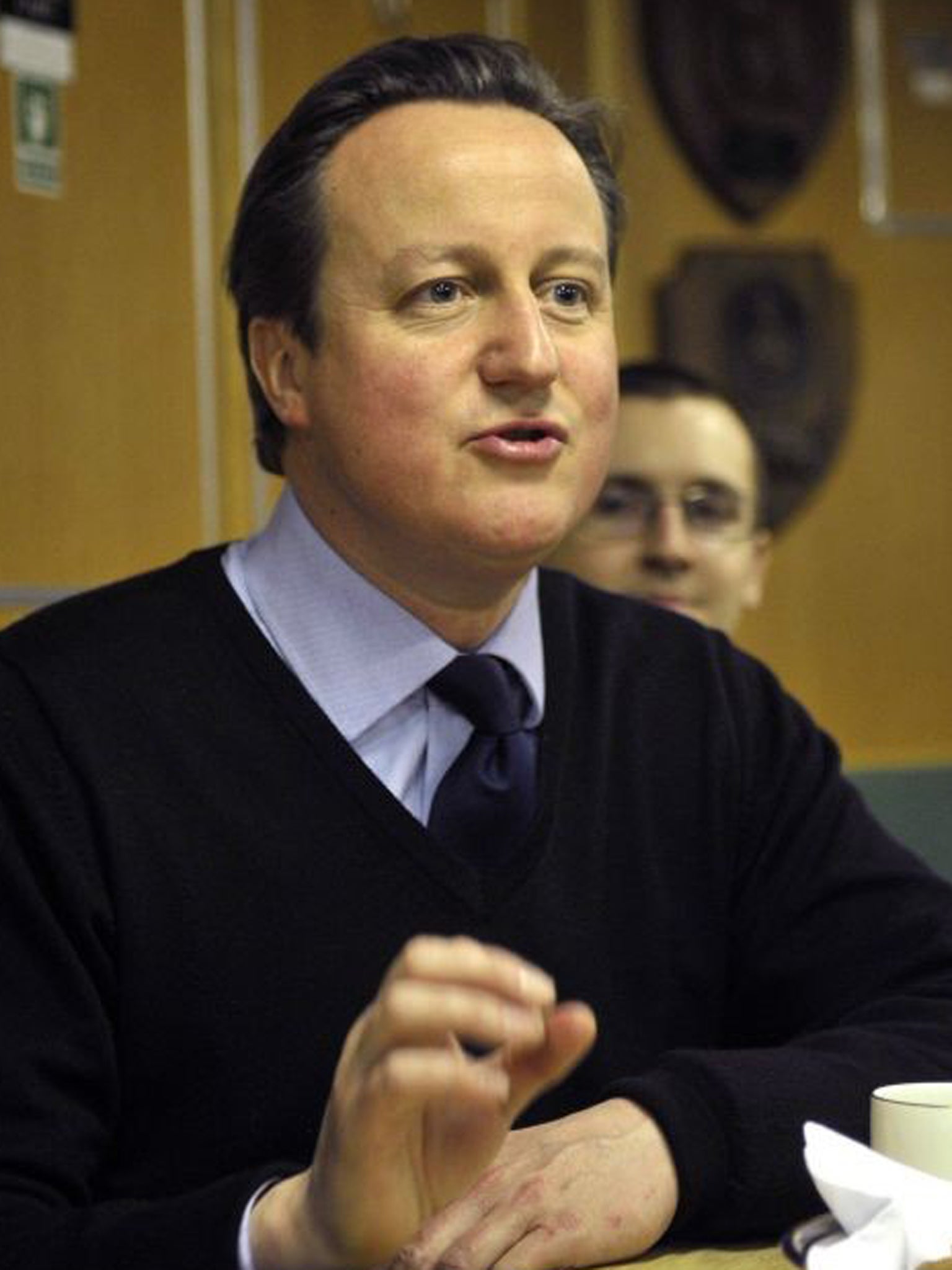 David Cameron on the Vanguard Class Submarine HMS Victorious on patrol off the west coast of Scotland