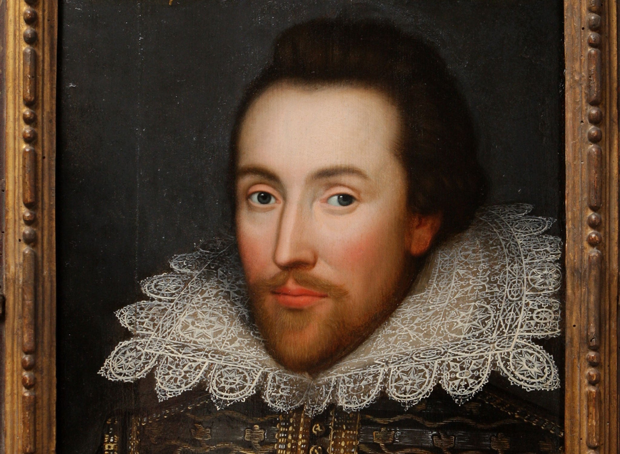 A painting of William Shakespeare which is believed to be the only authentic image of Shakespeare made during his life