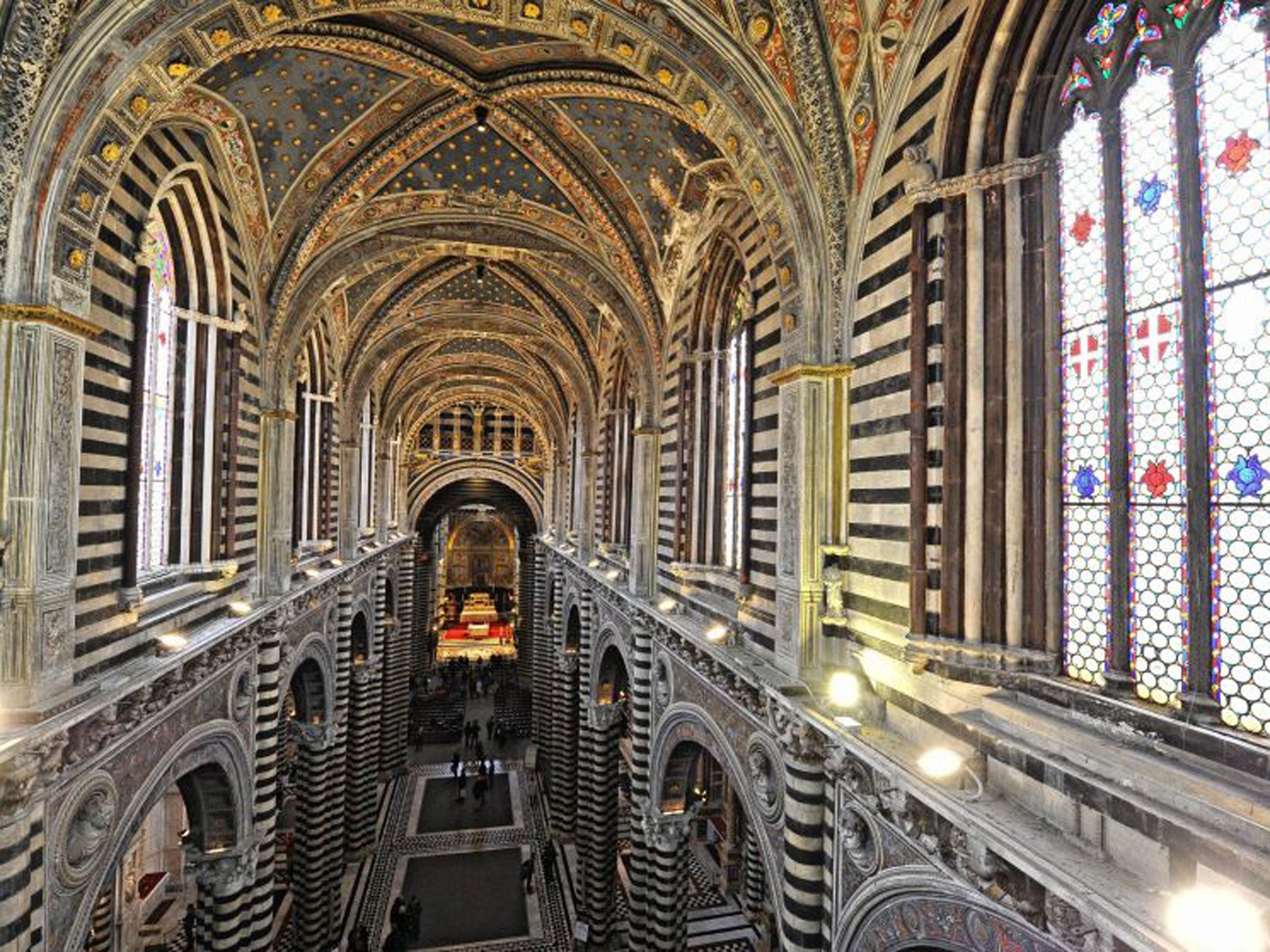 The opulent interior of Siena’s Duomo