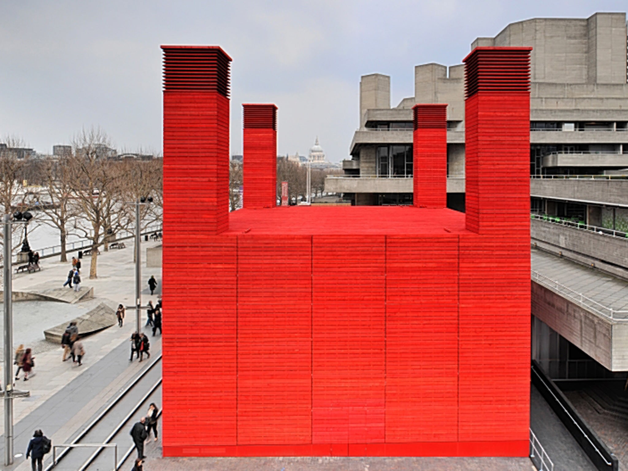 In the red: The Shed at the National Theatre on London's South Bank