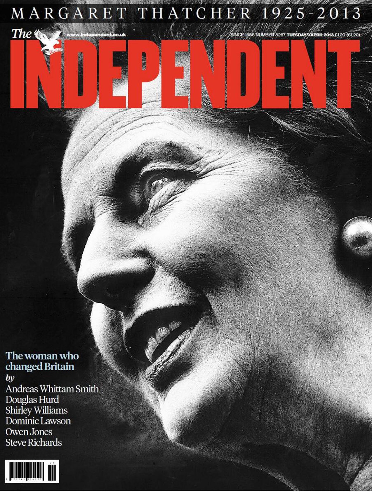 <b>The woman who changed Britain</b><br/><i>The Independent 09/04/2013</i>