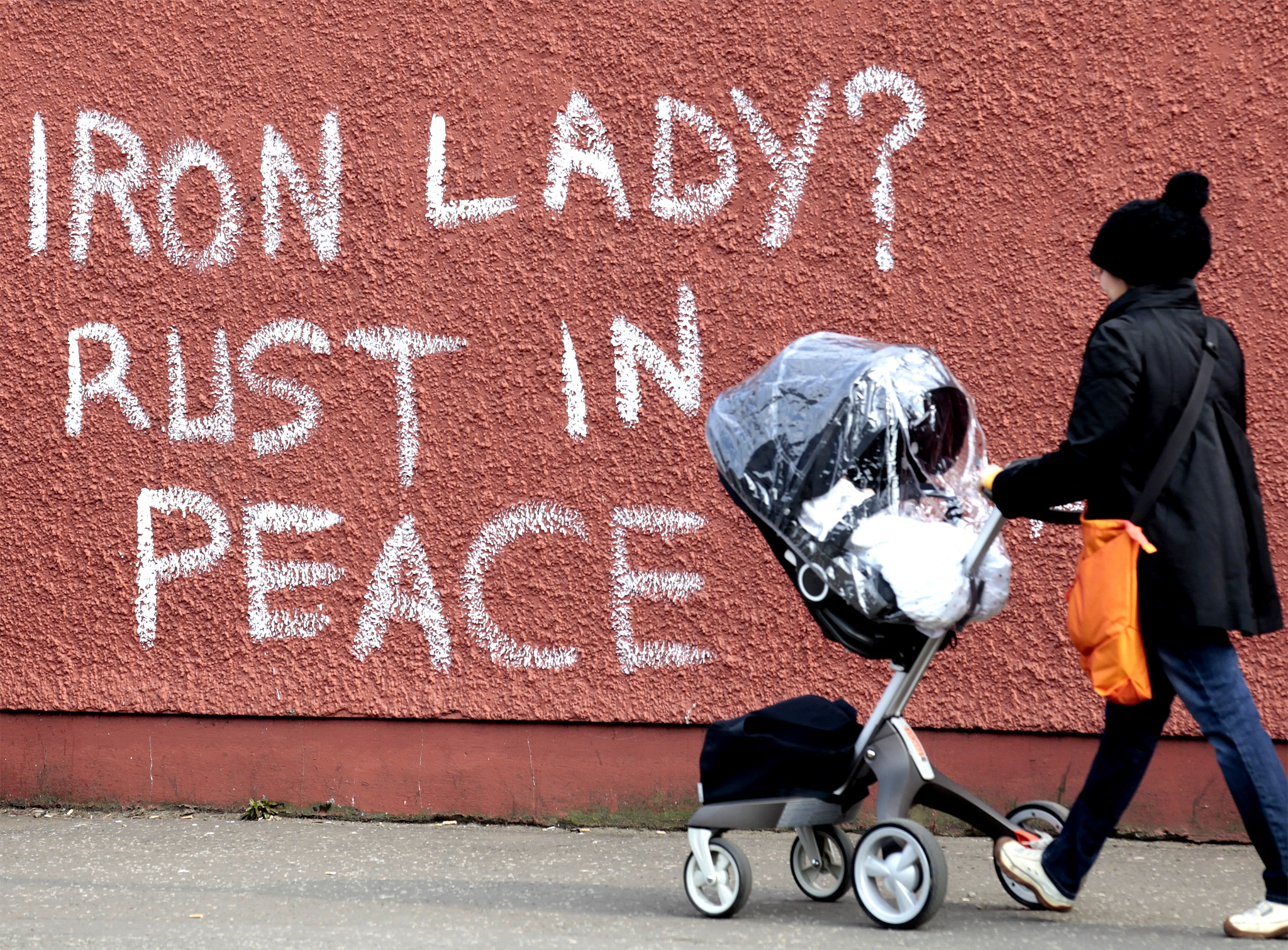 Anti Thatcher graffiti in west Belfast, Northern Ireland