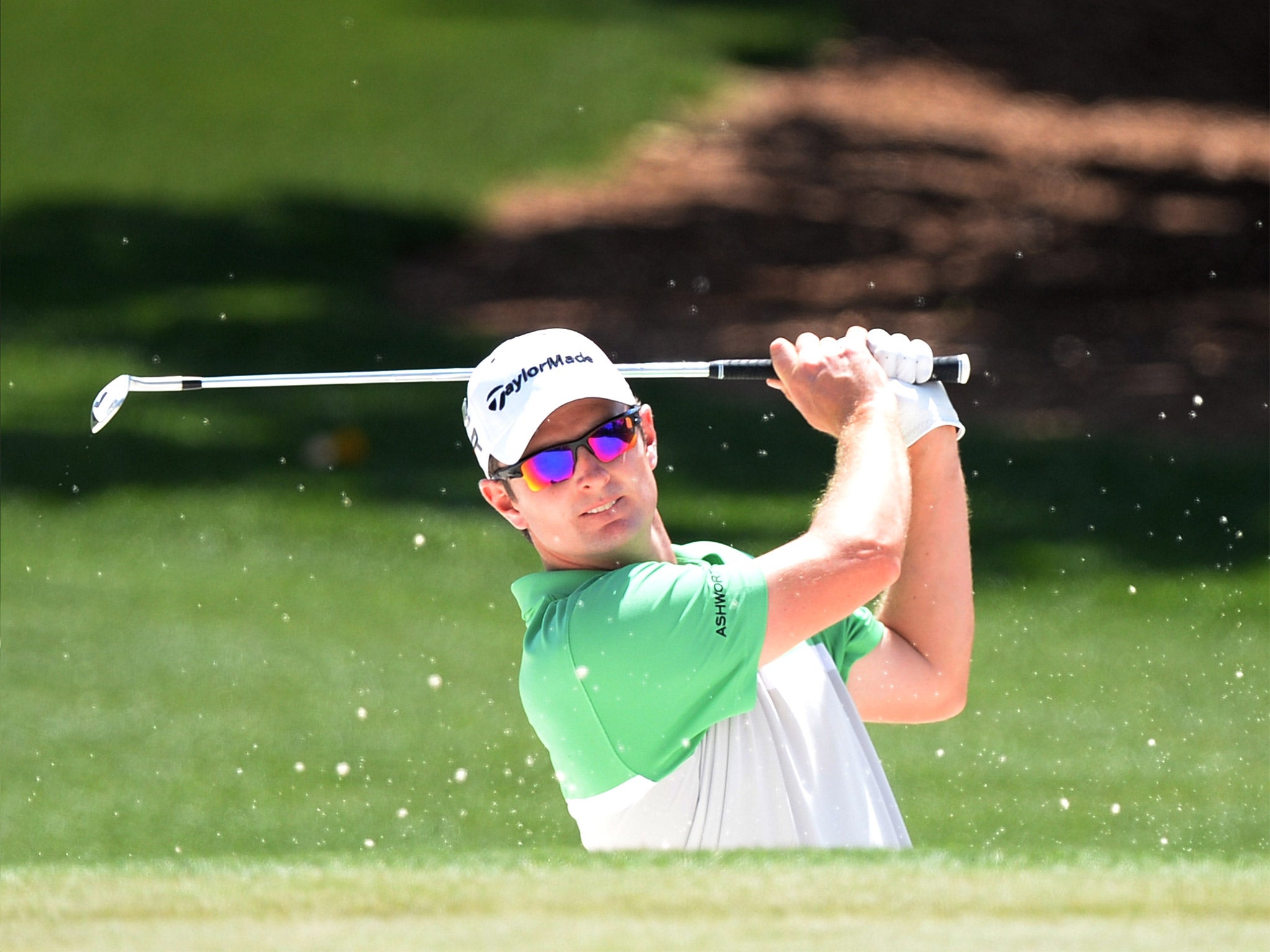 Justin Rose practises at Augusta