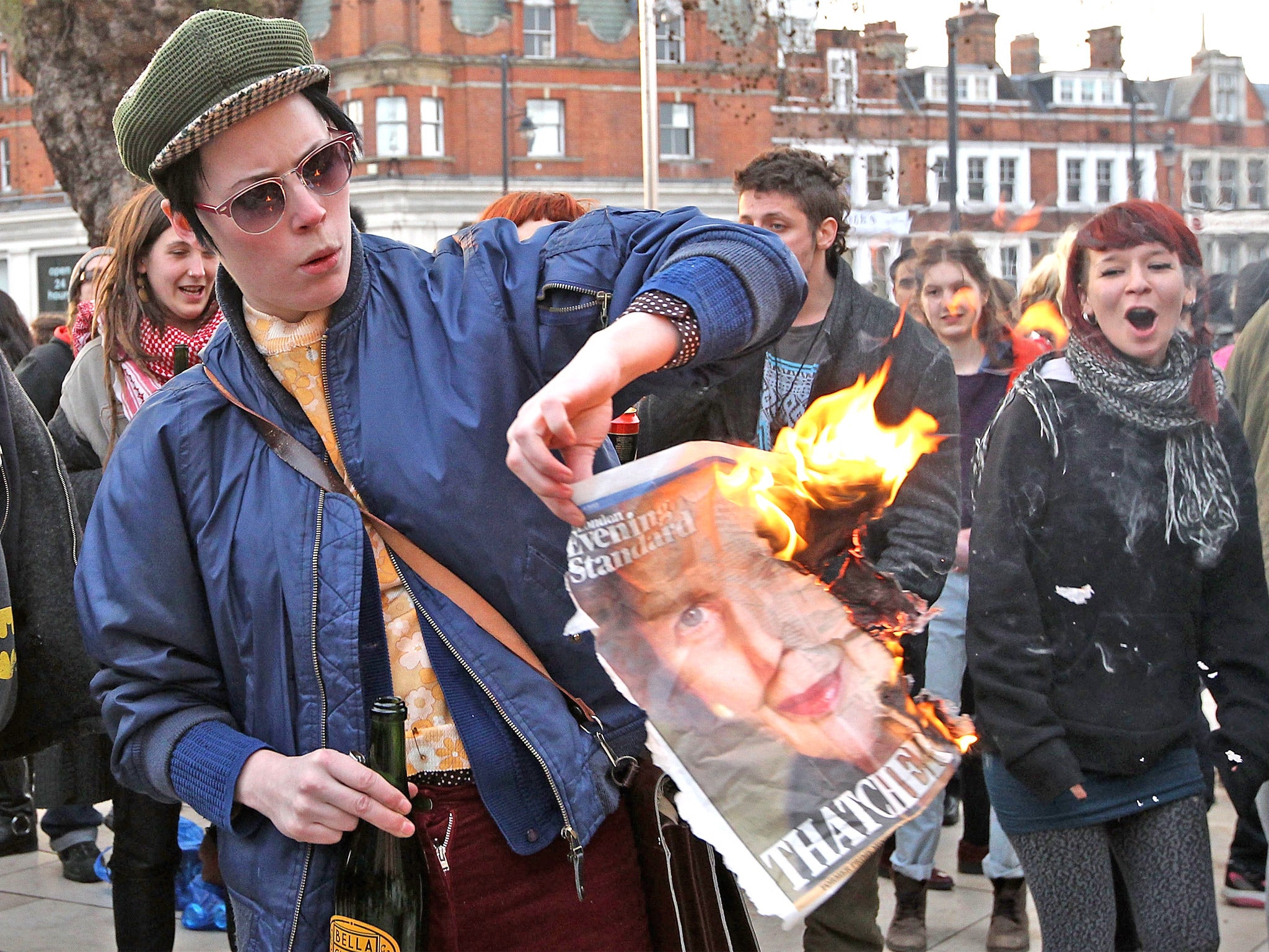 A scene from Monday's celebrations in Brixton, south London