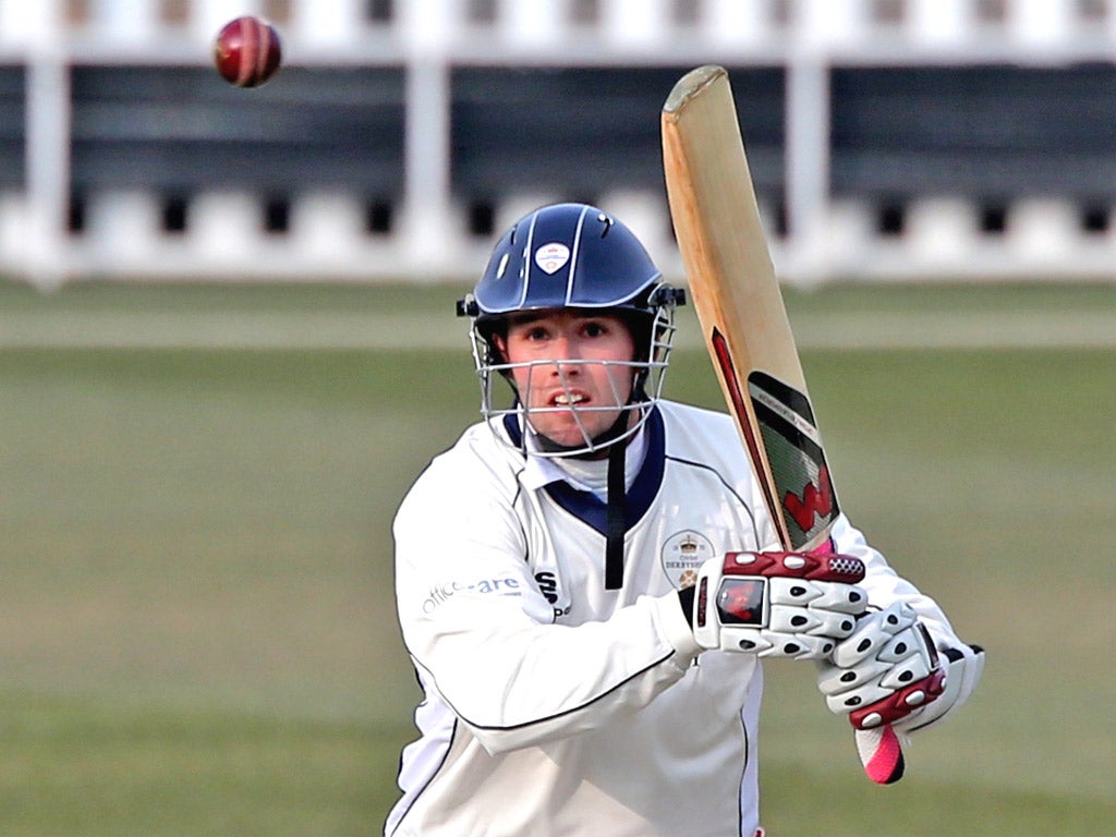 Tony Palladino hit 68 to boost Derbyshire’s recovery yesterday