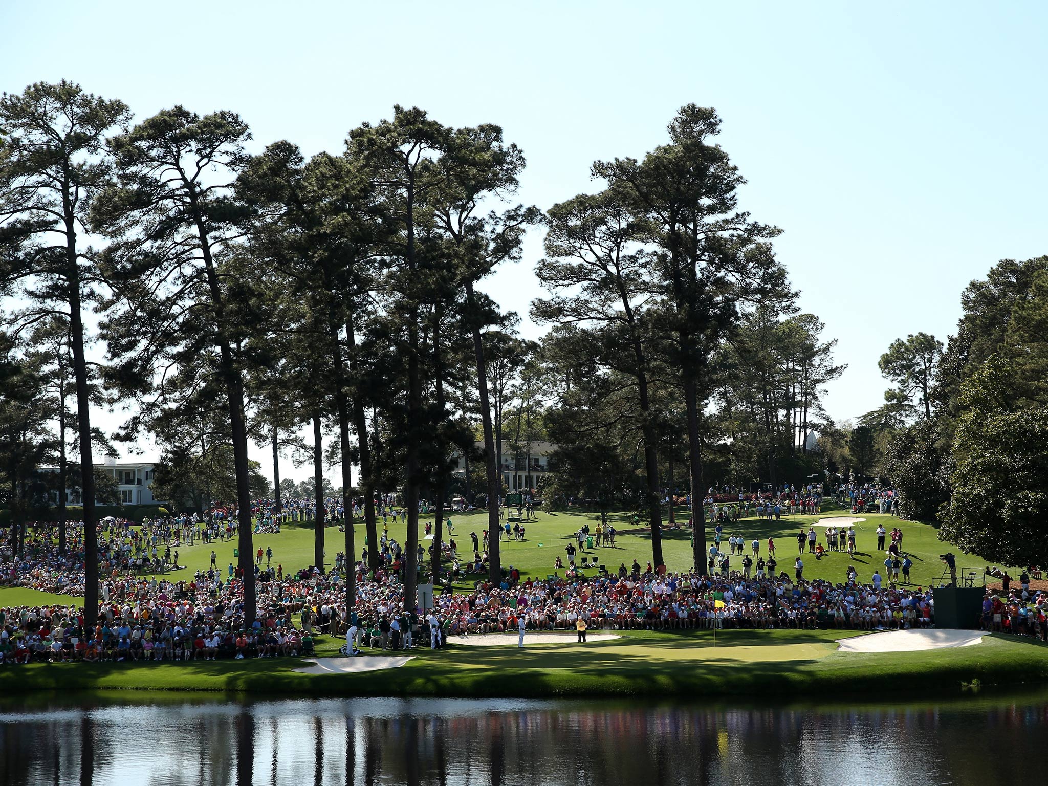 A view of the scene at Augusta