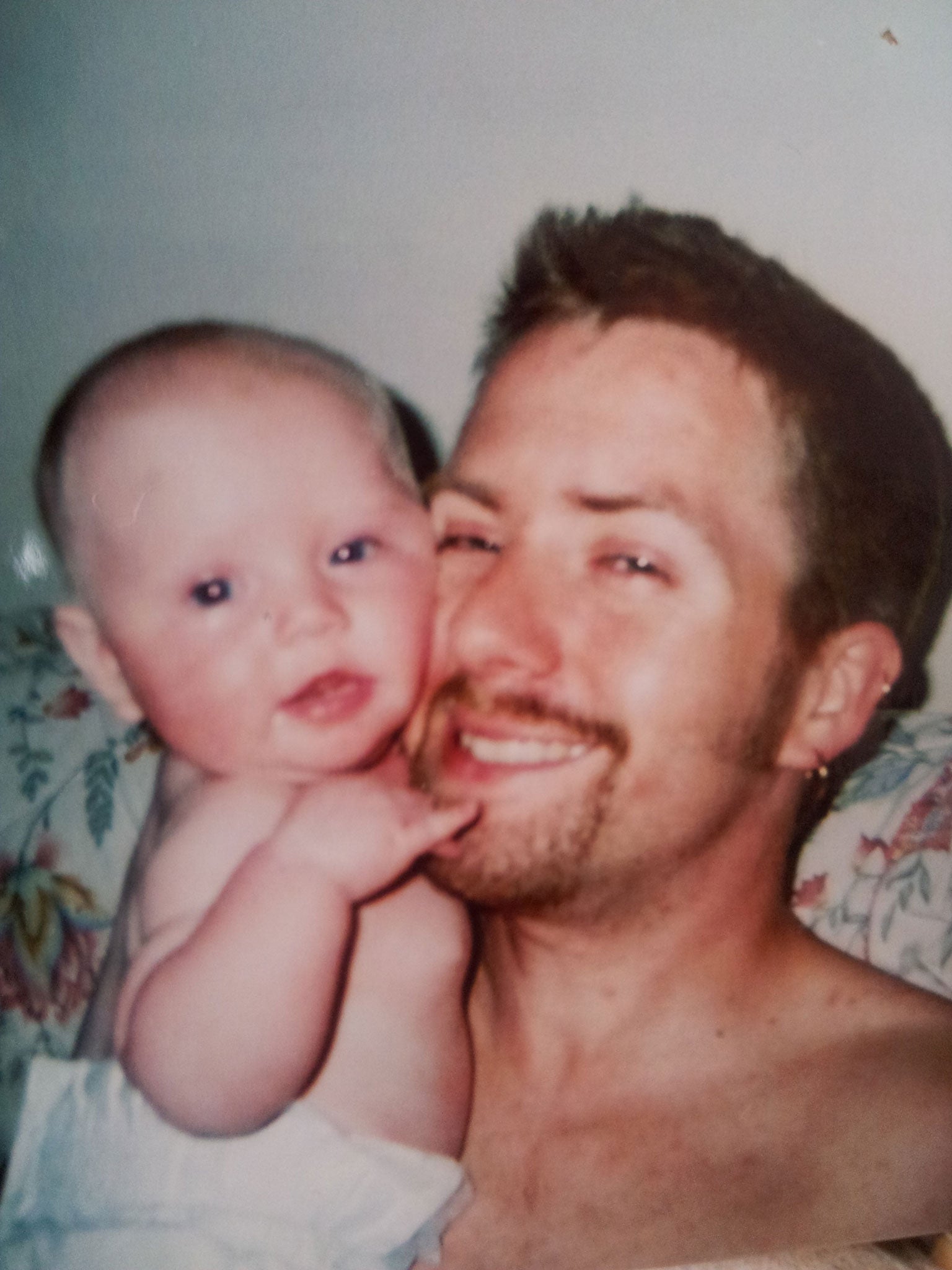 Darren Dixon with his daughter Sapphire, whose birth left him psychologically scarred