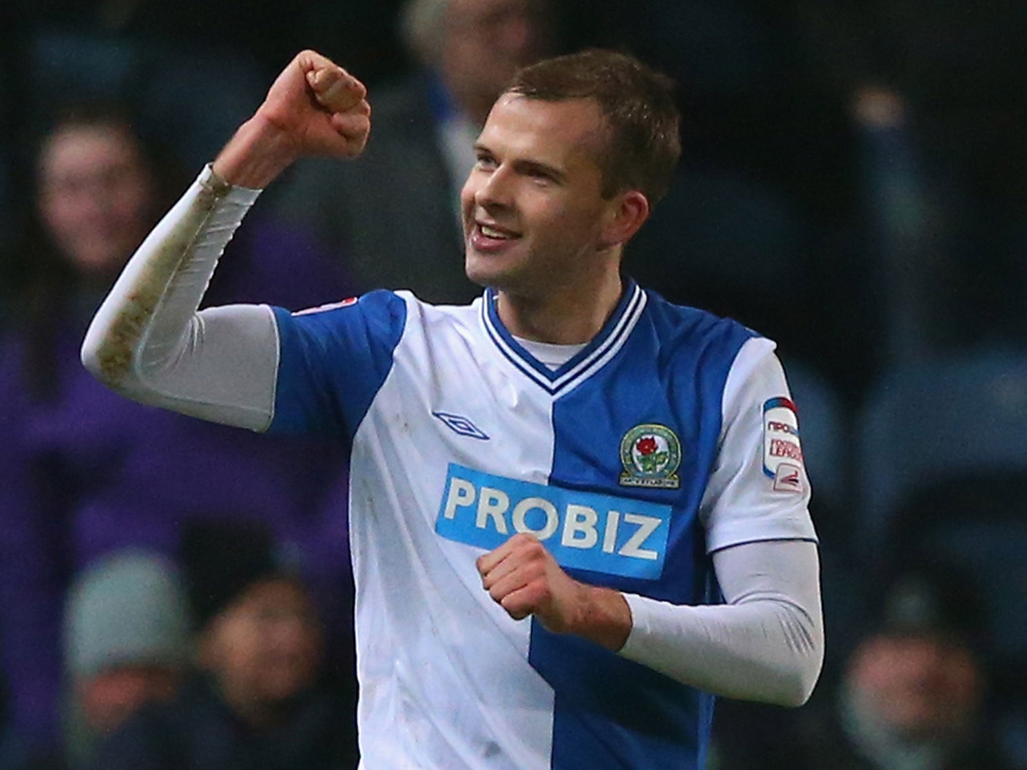 Only way is up: Jordan Rhodes’ ninth-minute penalty gave Rovers the lead