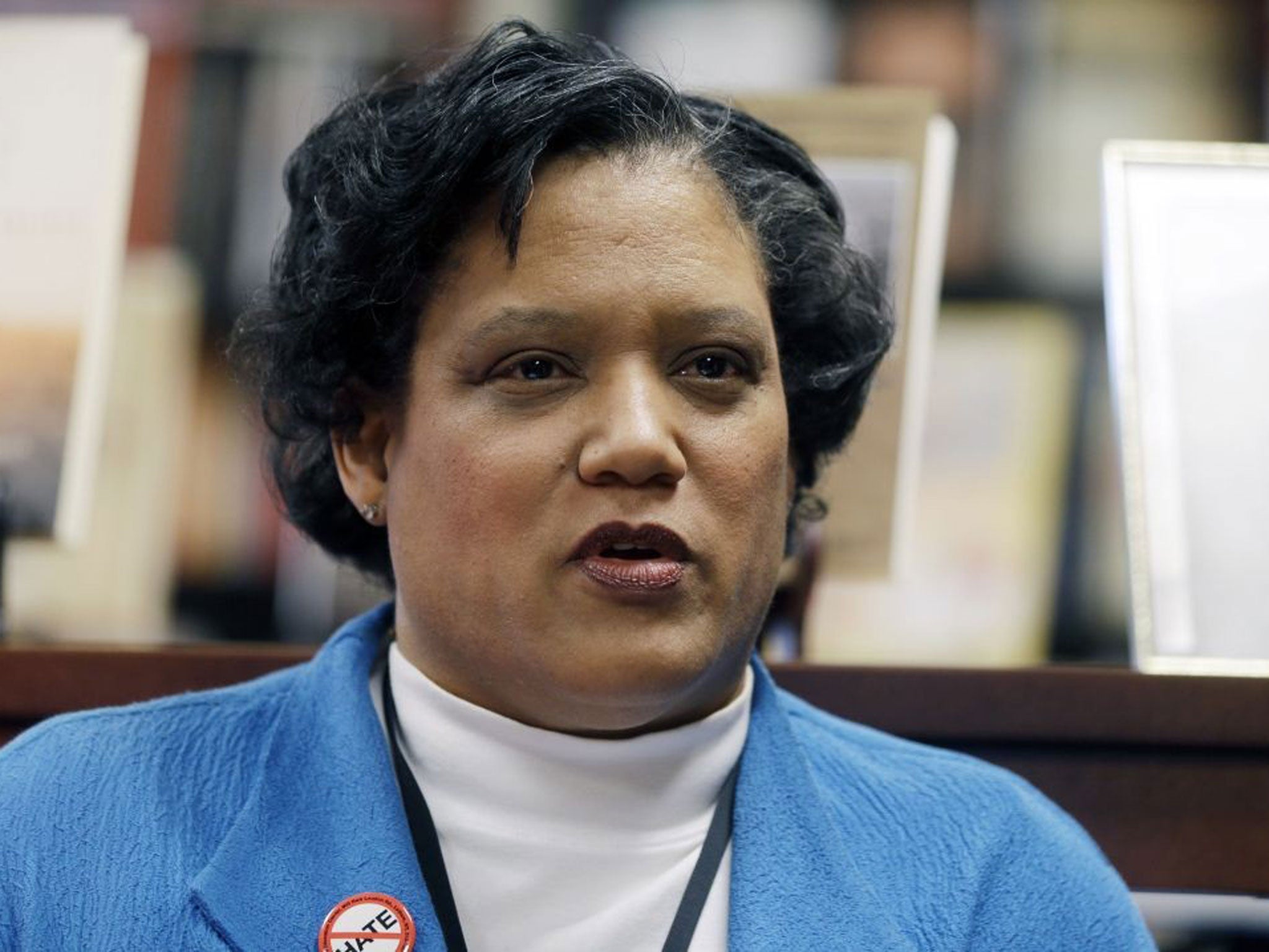 Albany Public Schools Superintendent Marguerite Vanden Wyngaard speaks about a Nazi-themed assignment given to students