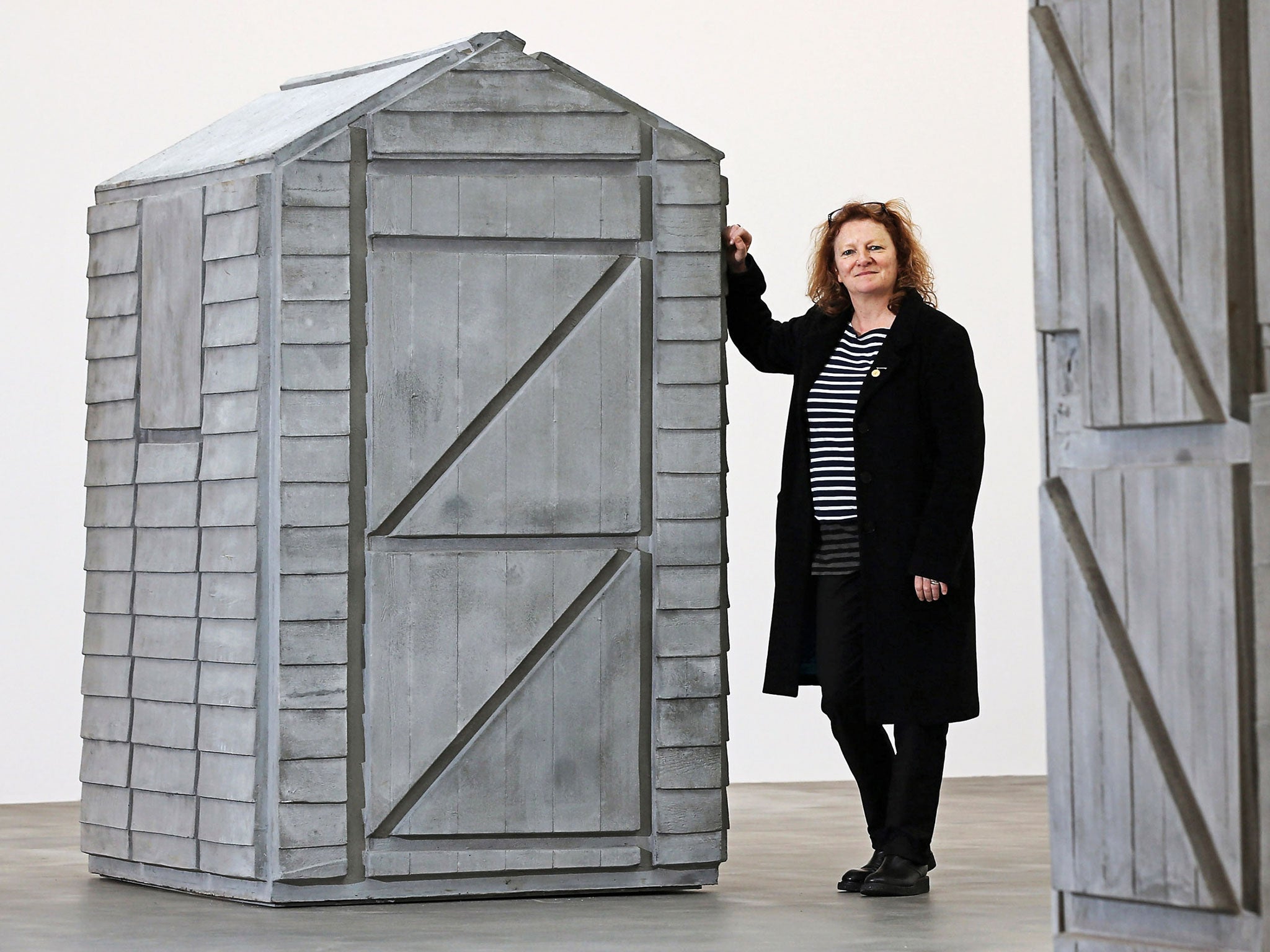 First impressions: Rachel Whiteread with one of the exhibits in her new show, Detached