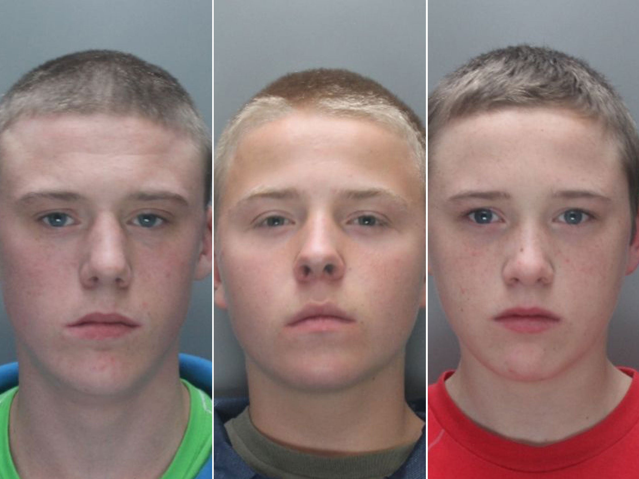 Connar Doran, left, Simon Evans, centre, Brandon Doran, right