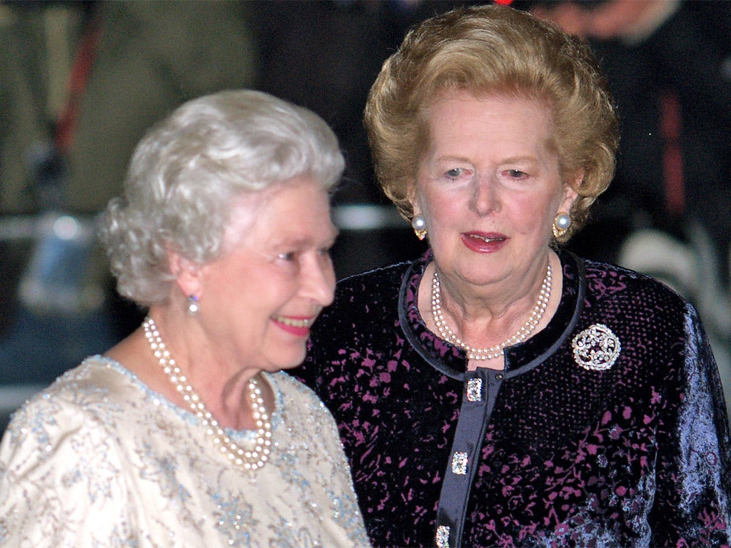 The Queen attending Lady Thatcher’s 80th birthday party