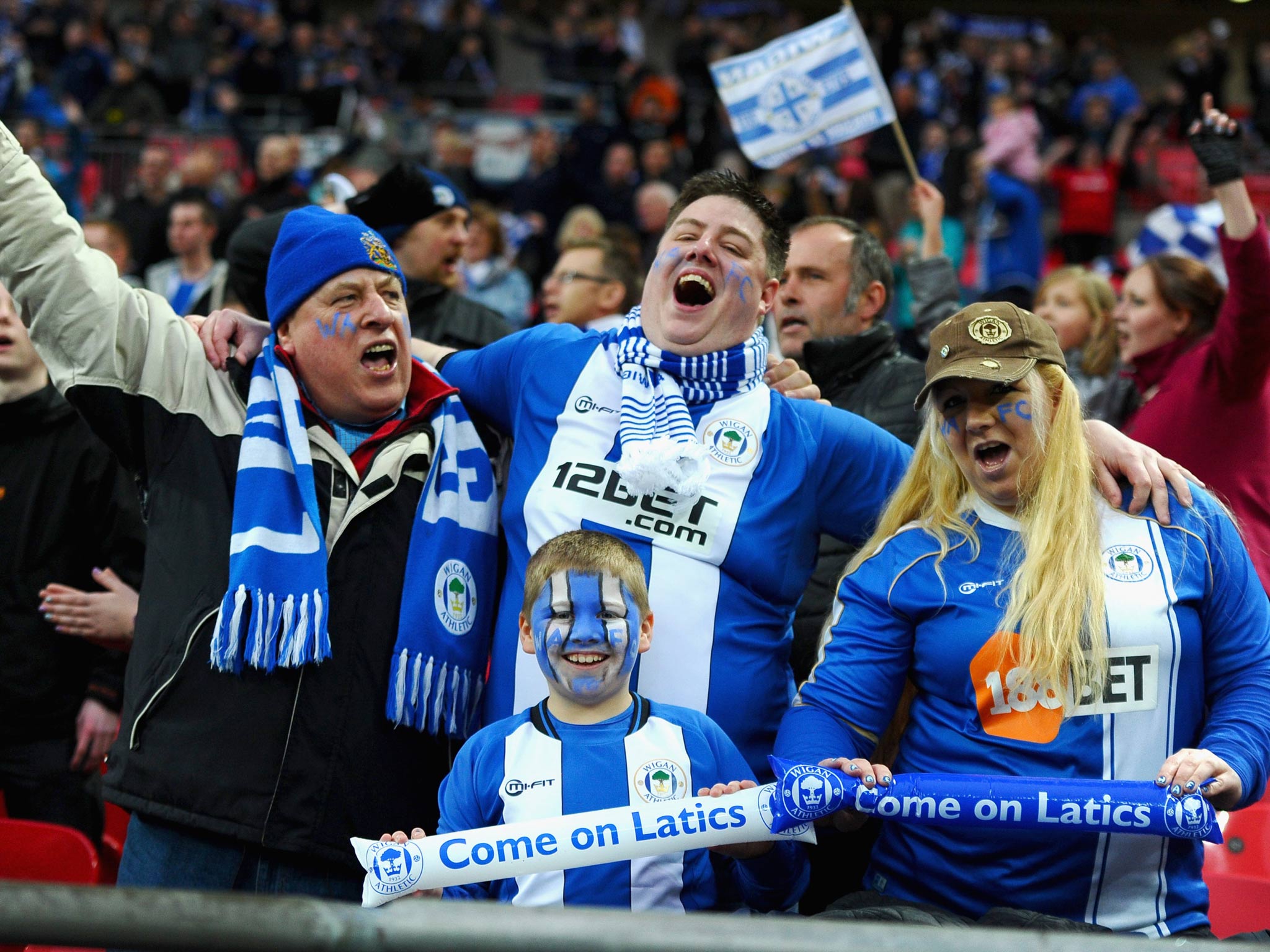 Wigan fans at Wembley