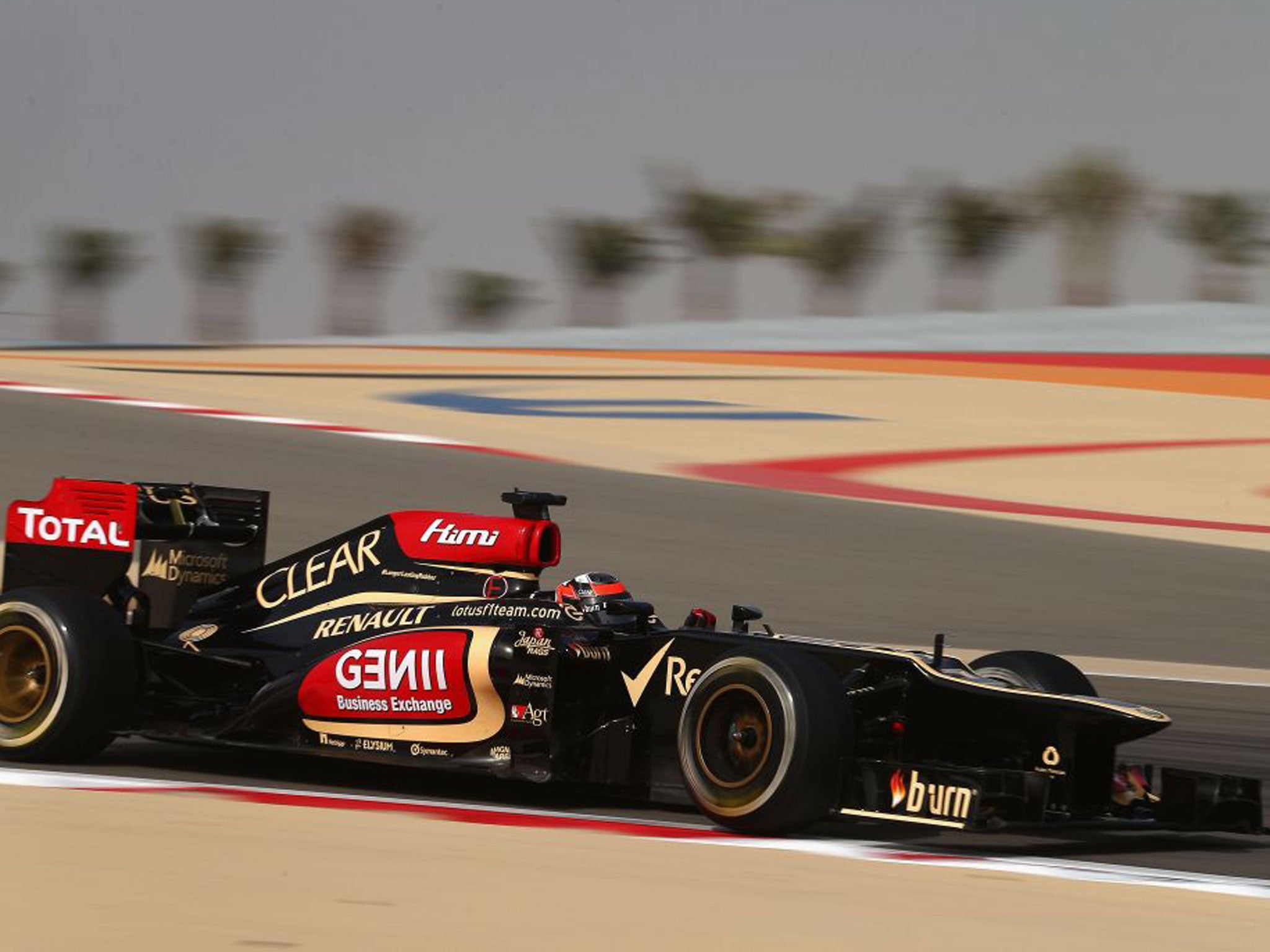 Kimi Raikkonen’s Lotus was fastest in the second practice