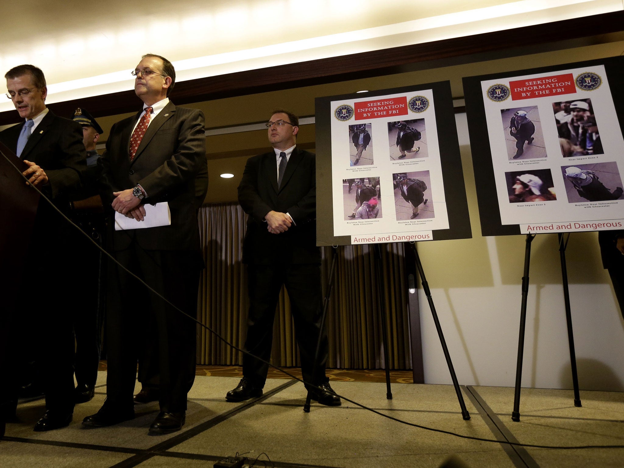 Special Agent in Charge of the FBIís Boston Field Office Richard DesLauriers addresses the media during a news conference talking about the investigation of the Boston Marathon bombing