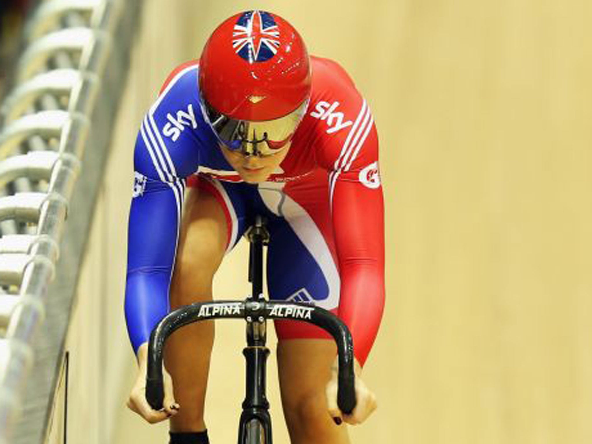 Sprinter Jess Varnish on the track