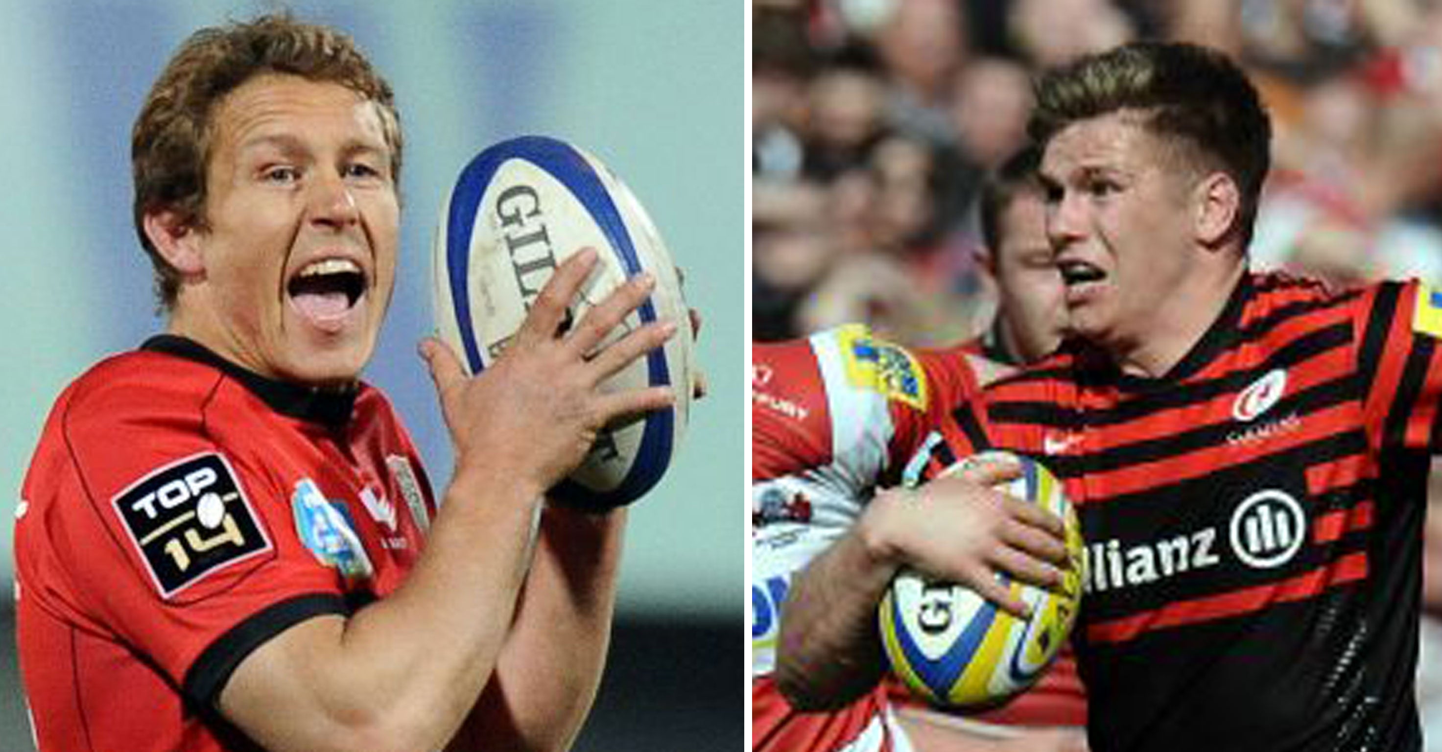 Jonny Wilkinson, left and Owen Farrell, right.