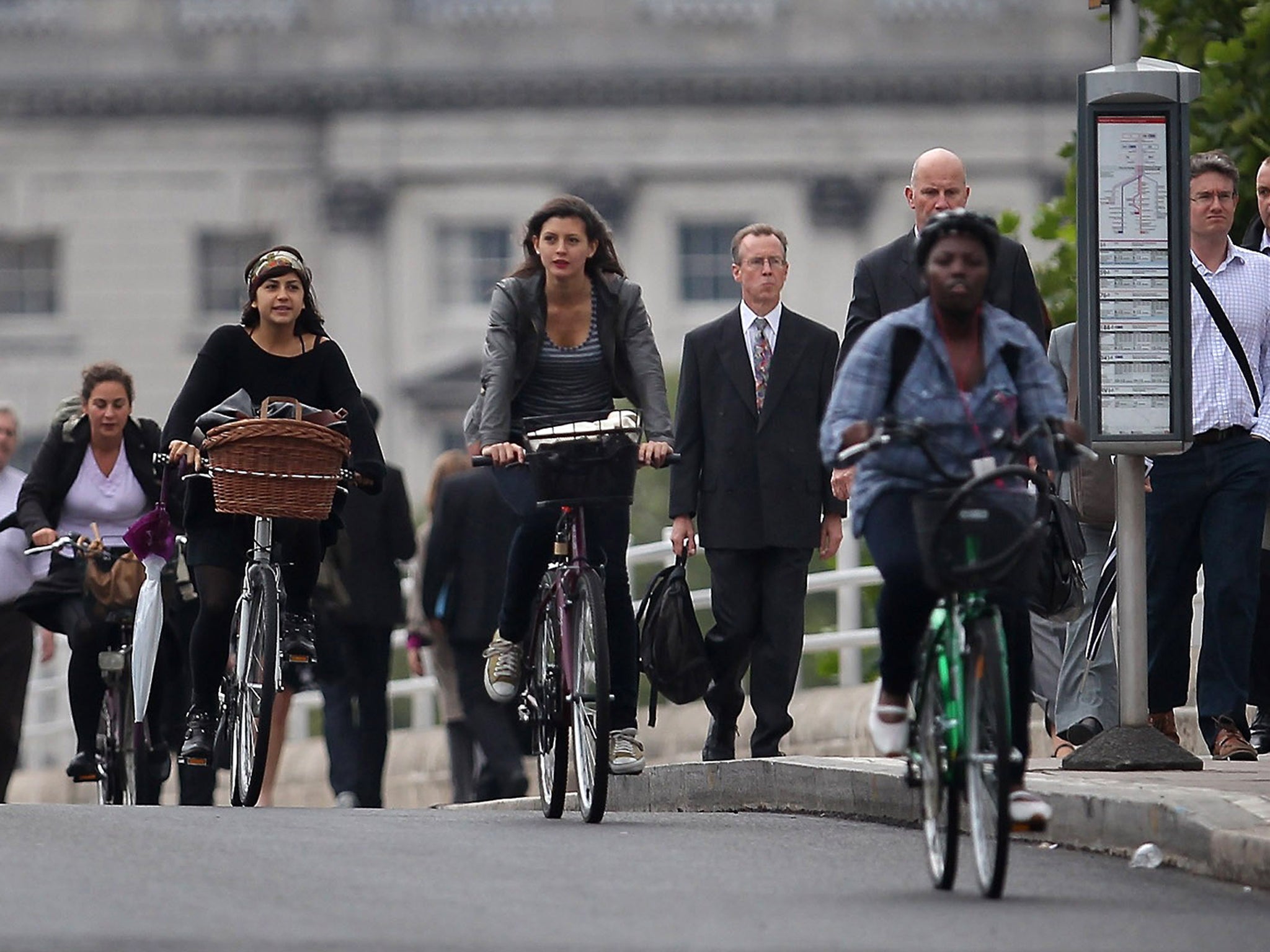 Never forget: to turn a bicycle to the left, you steer right first to stay balanced