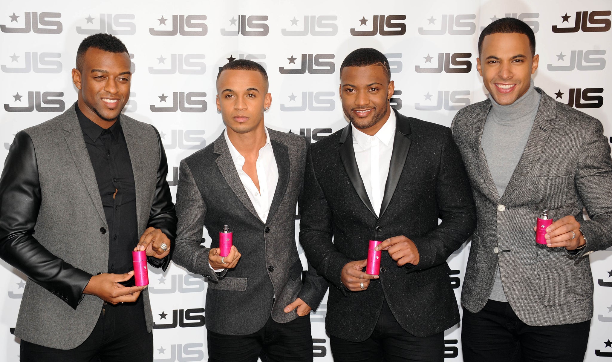 JLS at the launch of their female fragrance 'Love'
