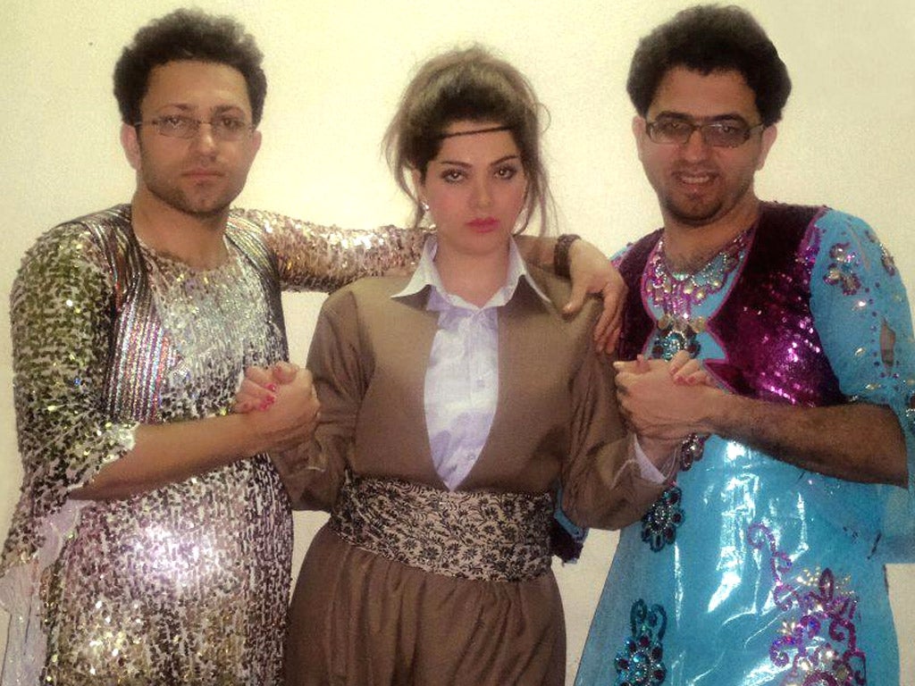 Dozens of men have uploaded pictures to Facebook of themselves cross-dressing